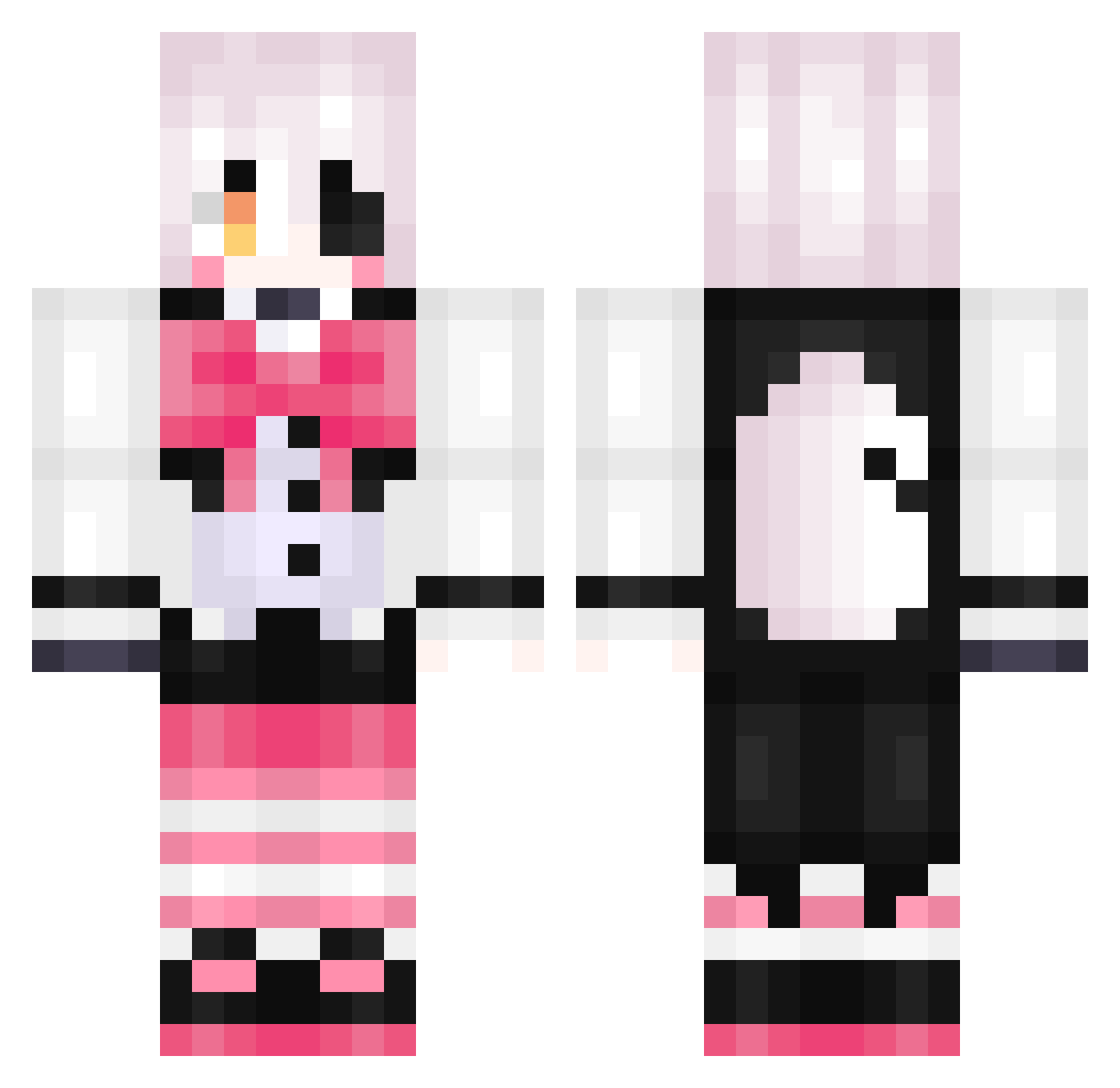 snowpaw_bow Minecraft skin, front and back view