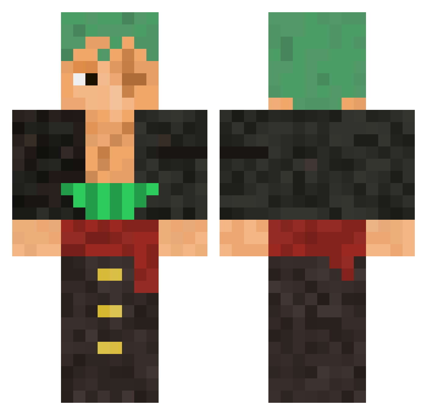 MajK_CZ Minecraft skin, front and back view