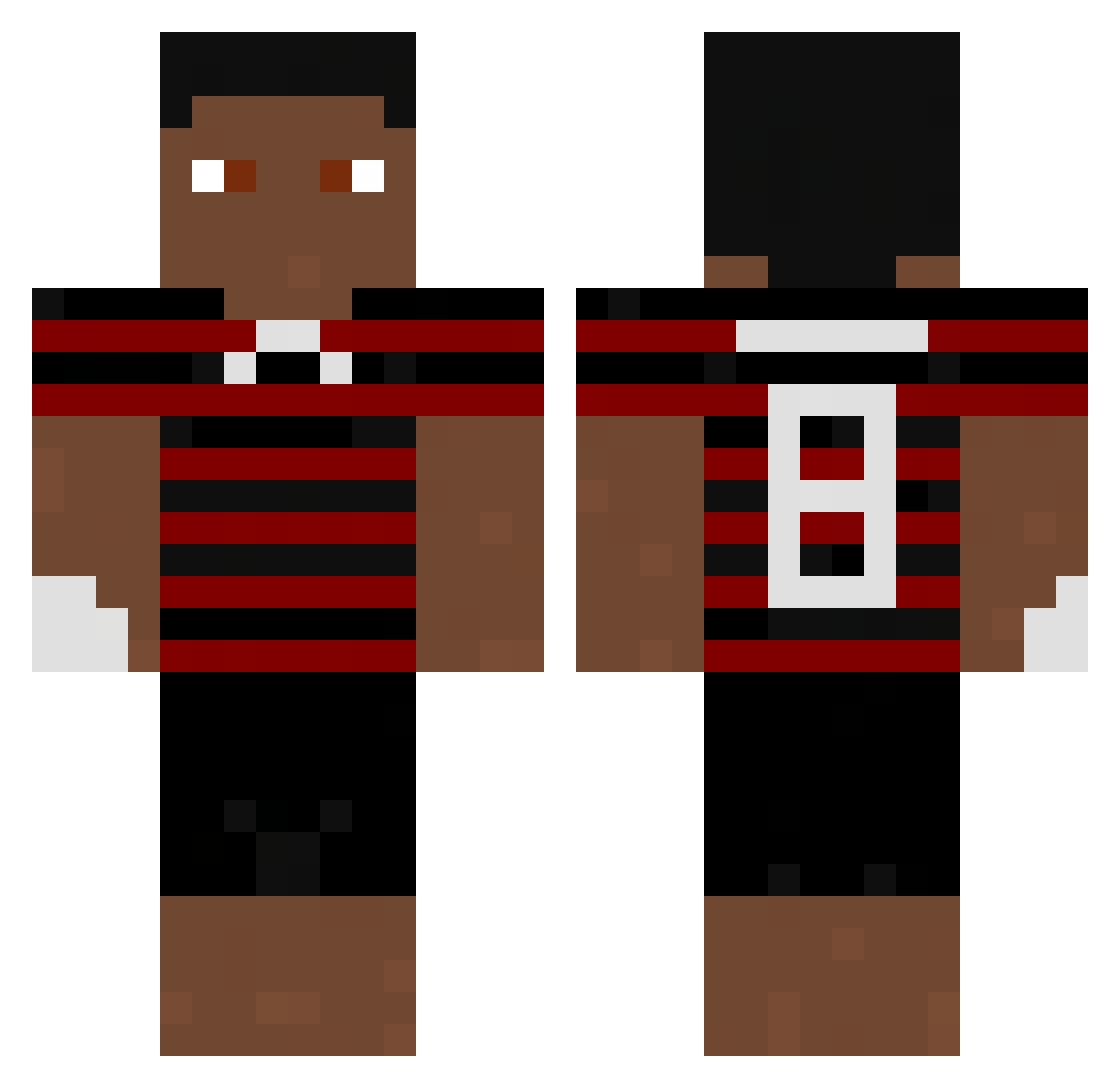 Giboia Minecraft skin, front and back view