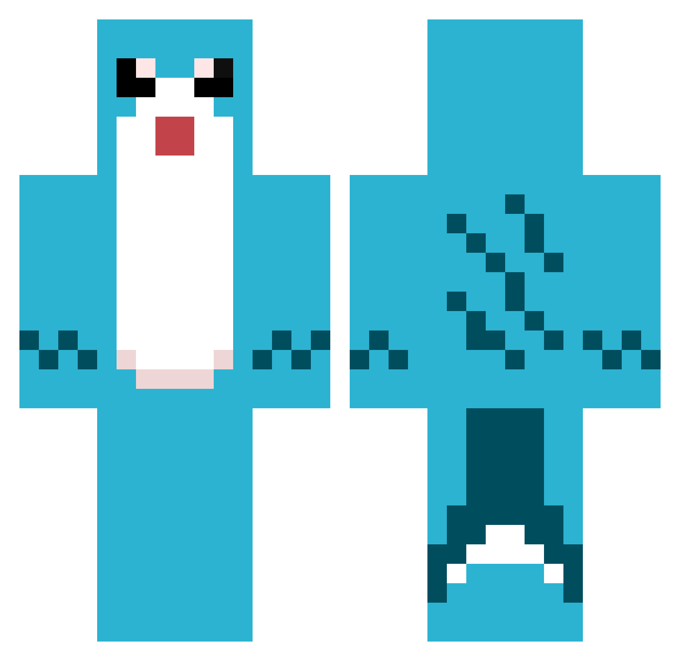 itppo Minecraft skin, front and back view