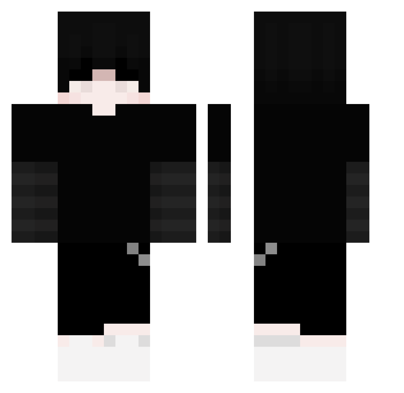 yKnoqzn Minecraft skin, front and back view