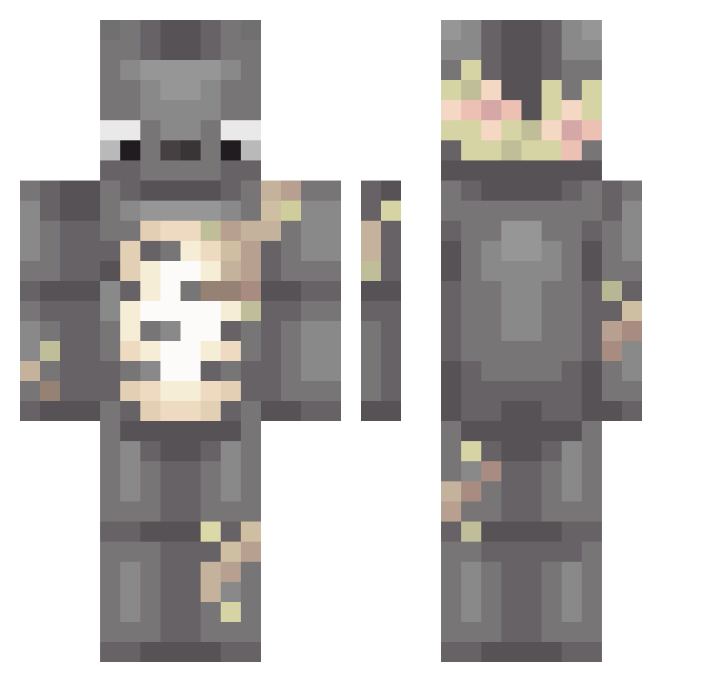 Tentakiwi Minecraft skin, front and back view