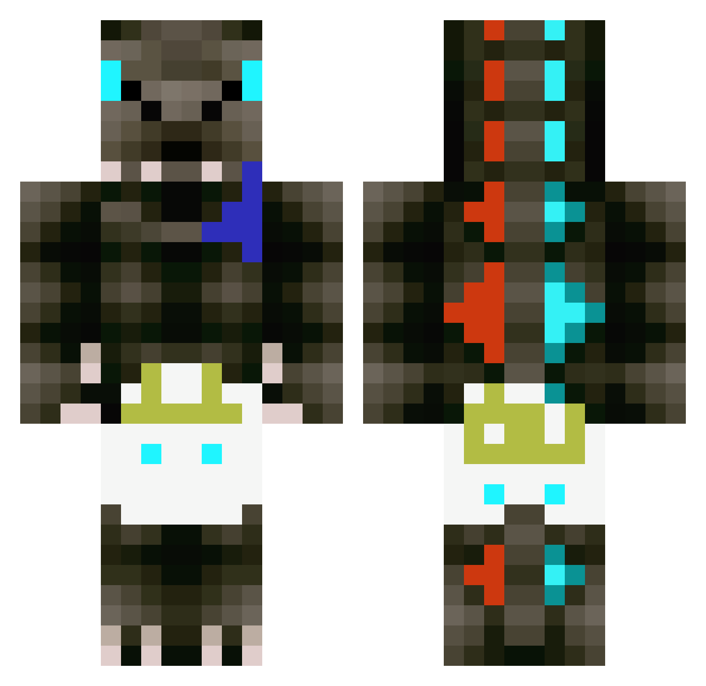 CenfeOQ Minecraft skin, front and back view