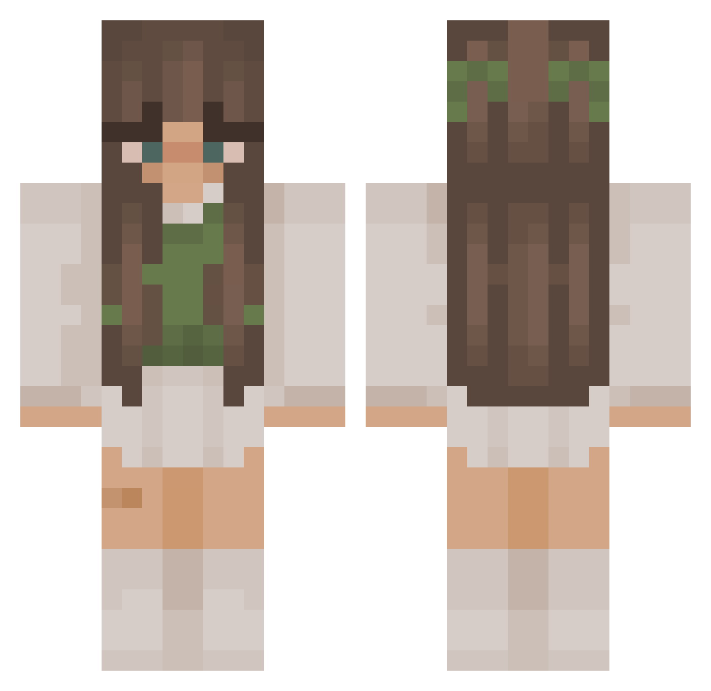 StineM Minecraft skin, front and back view