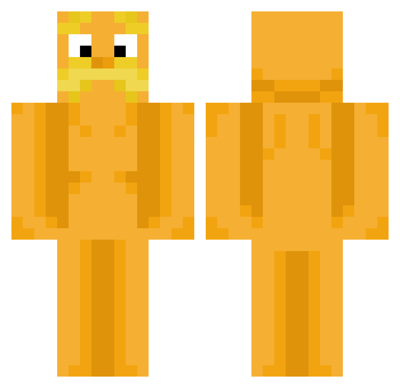 MissDerrota Minecraft skin, front and back view