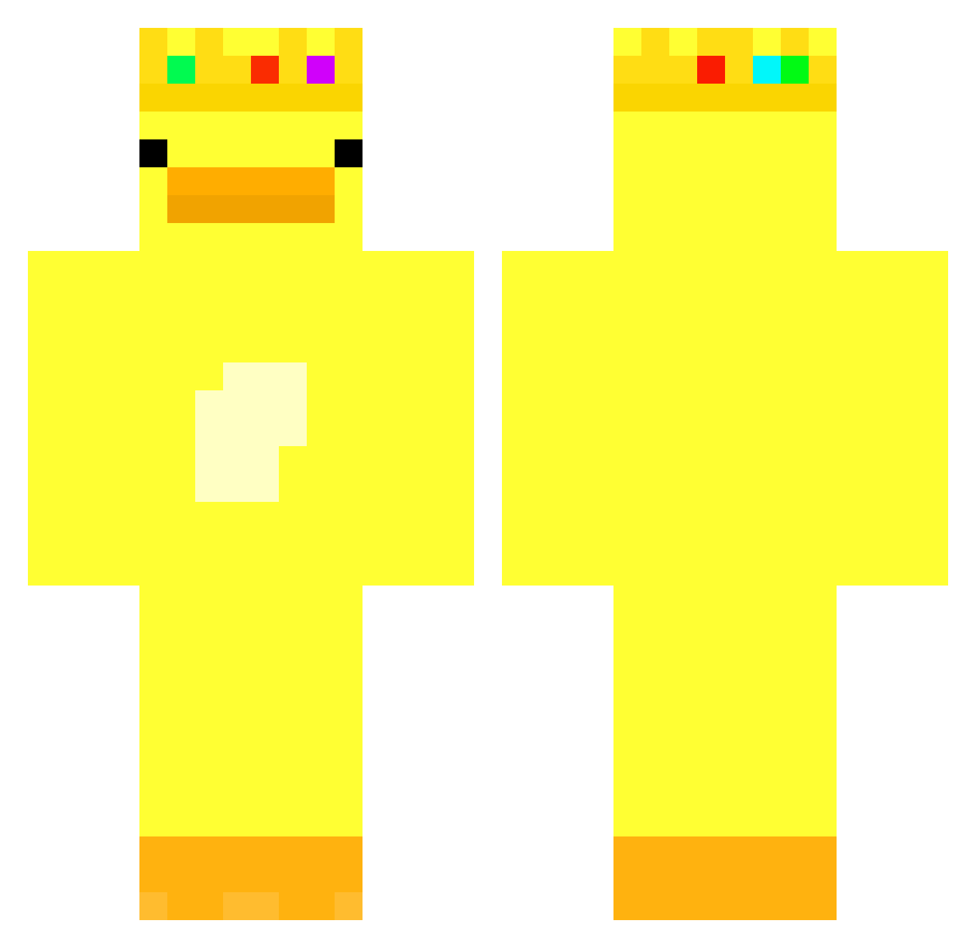 XxdonpollitooxX Minecraft skin, front and back view