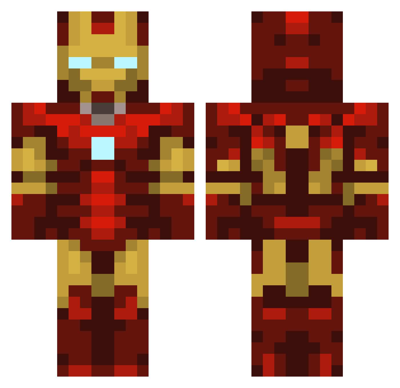 Greenday02 Minecraft skin, front and back view
