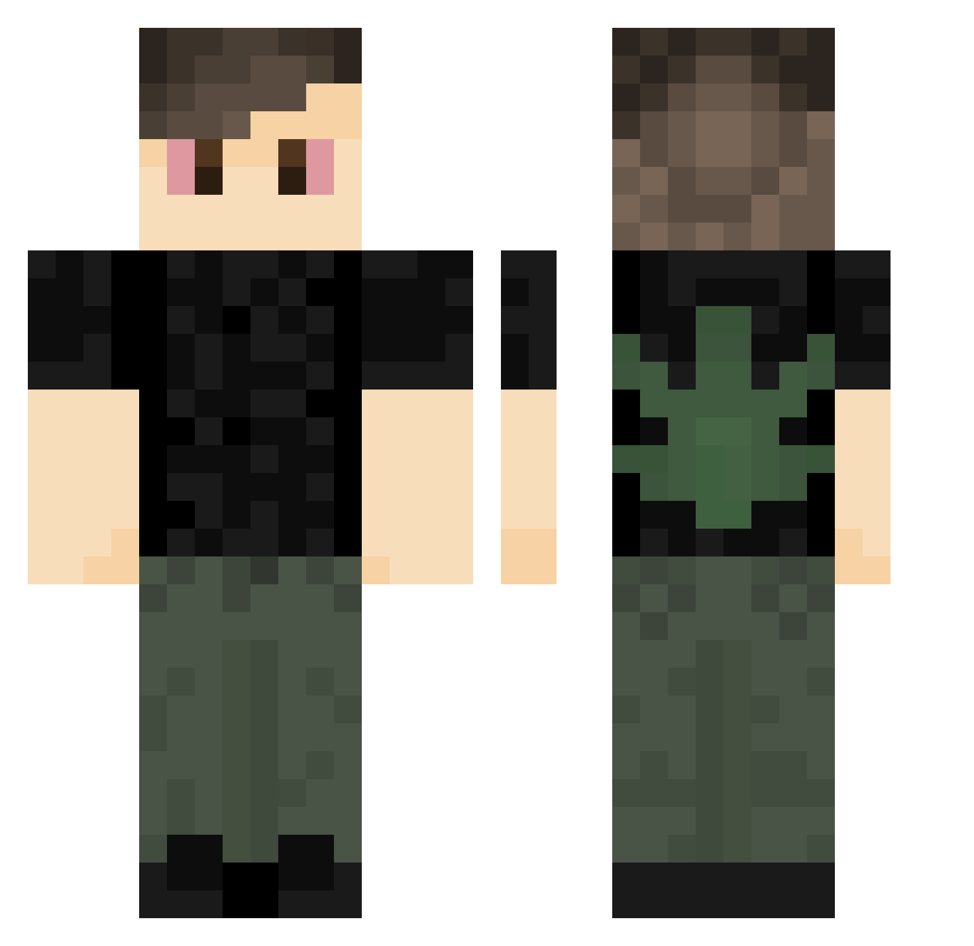 LayneOnGanja Minecraft skin, front and back view