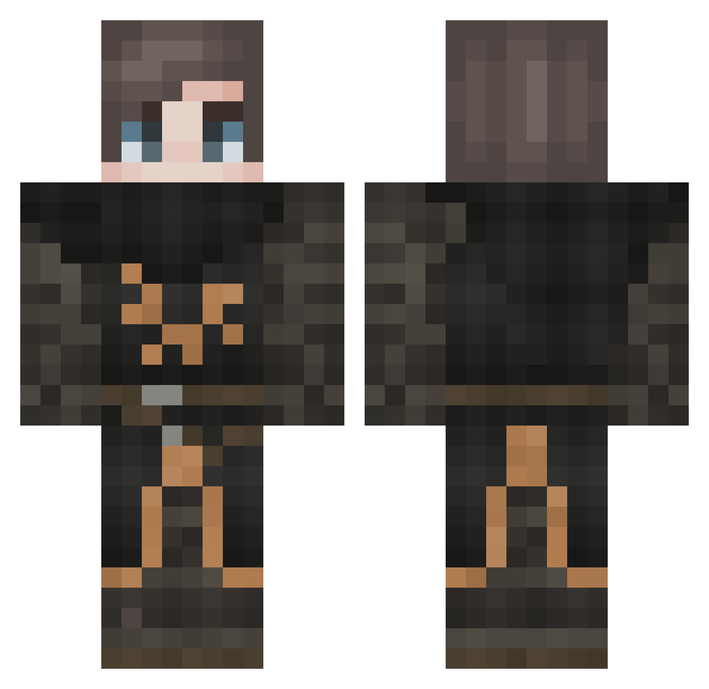 ArchAngel911 Minecraft skin, front and back view