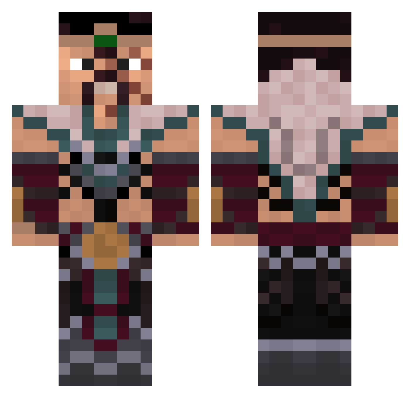 darkz31 Minecraft skin, front and back view