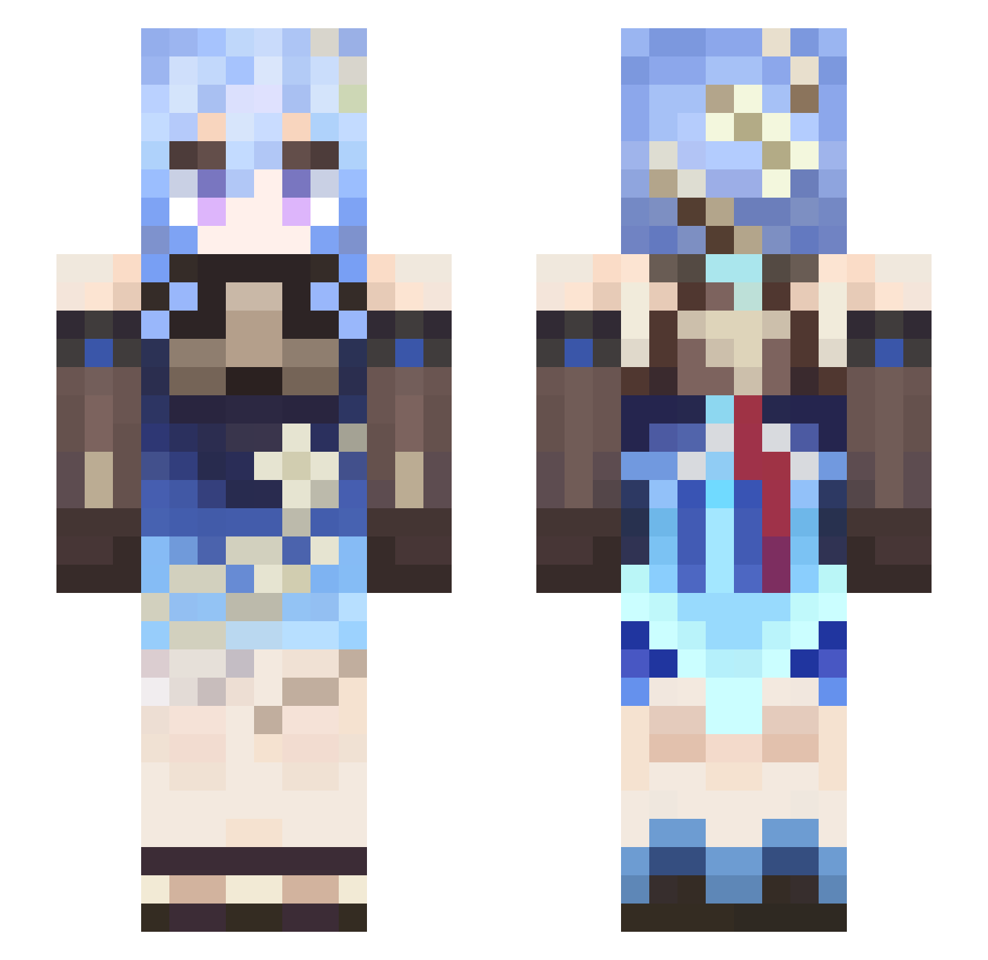 sxsyjsm Minecraft skin, front and back view