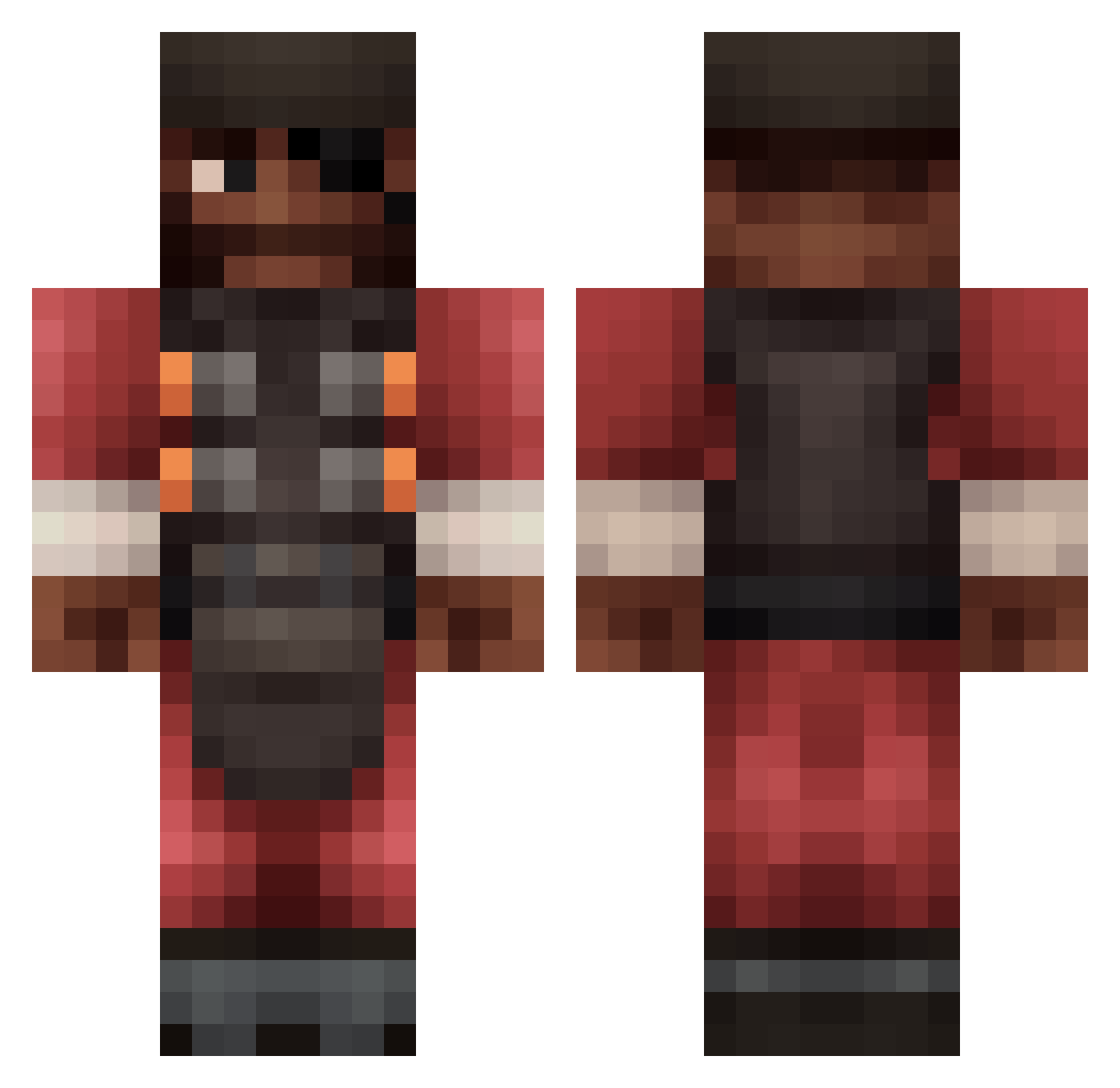 spartan99957 Minecraft skin, front and back view