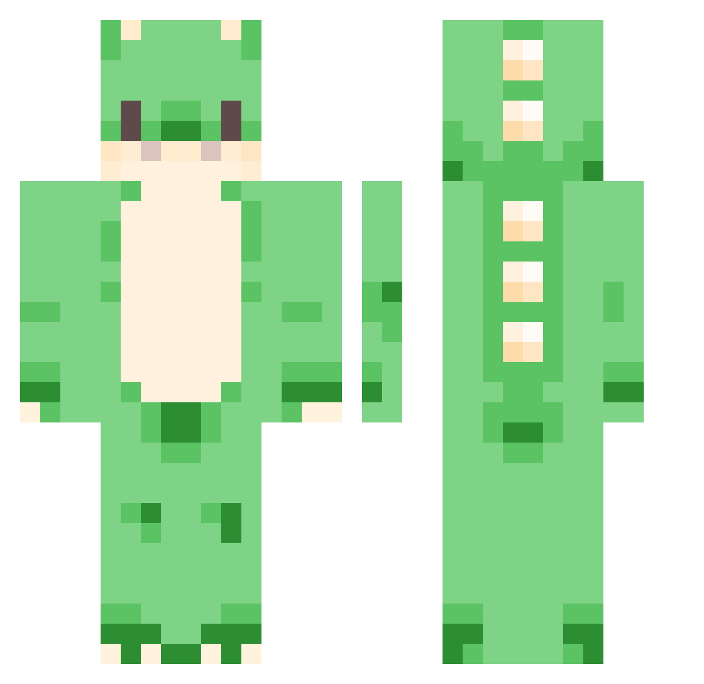 Ponty428 Minecraft skin, front and back view