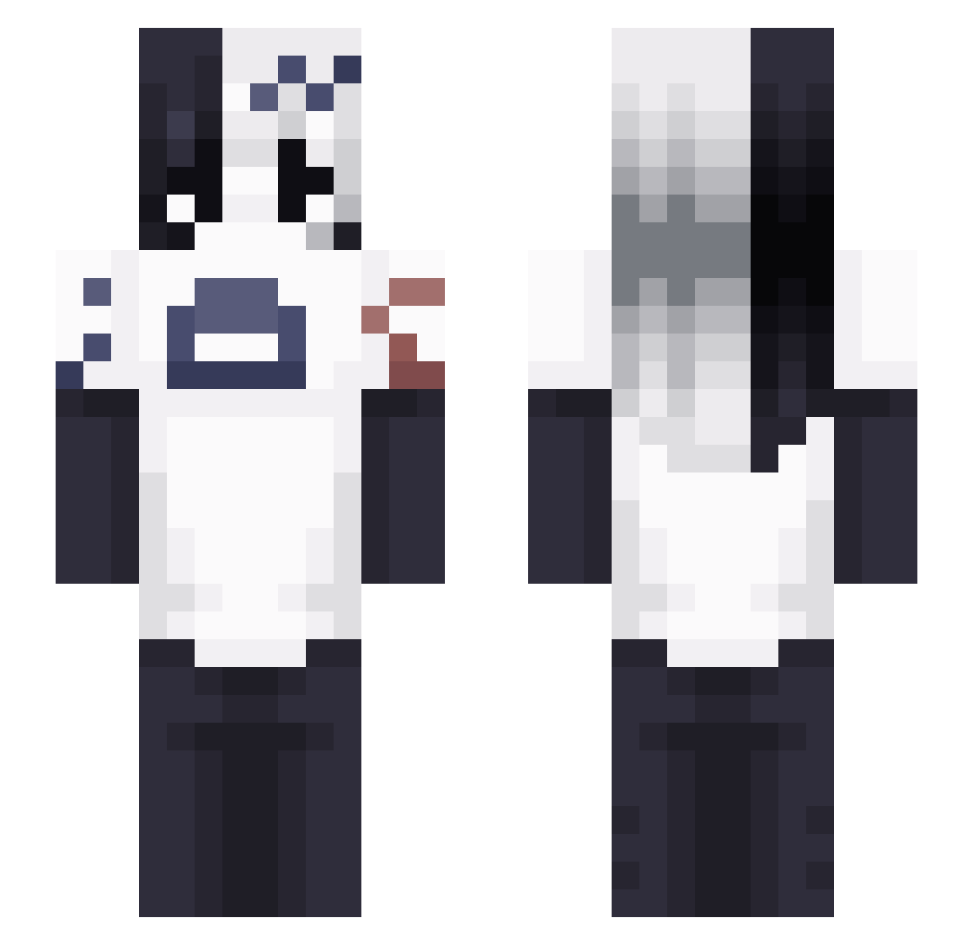 idislikejanuary Minecraft skin, front and back view