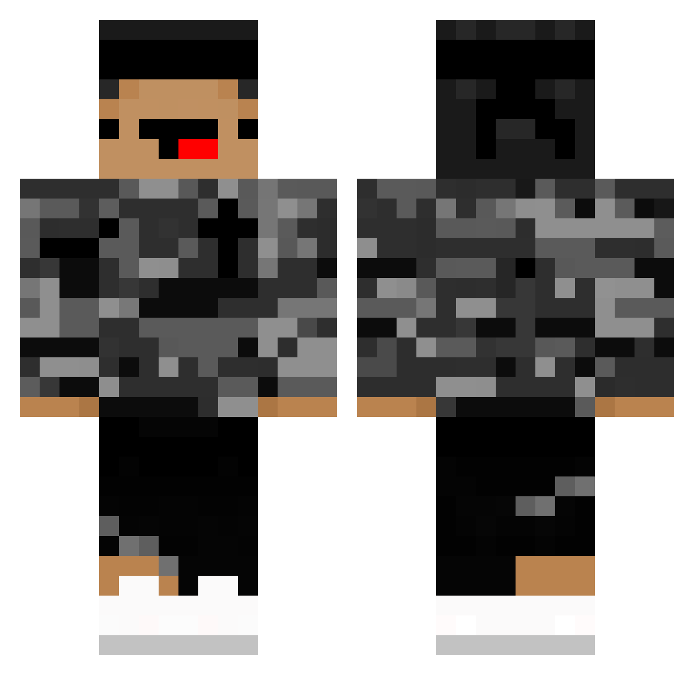 ChoirKid Minecraft skin, front and back view