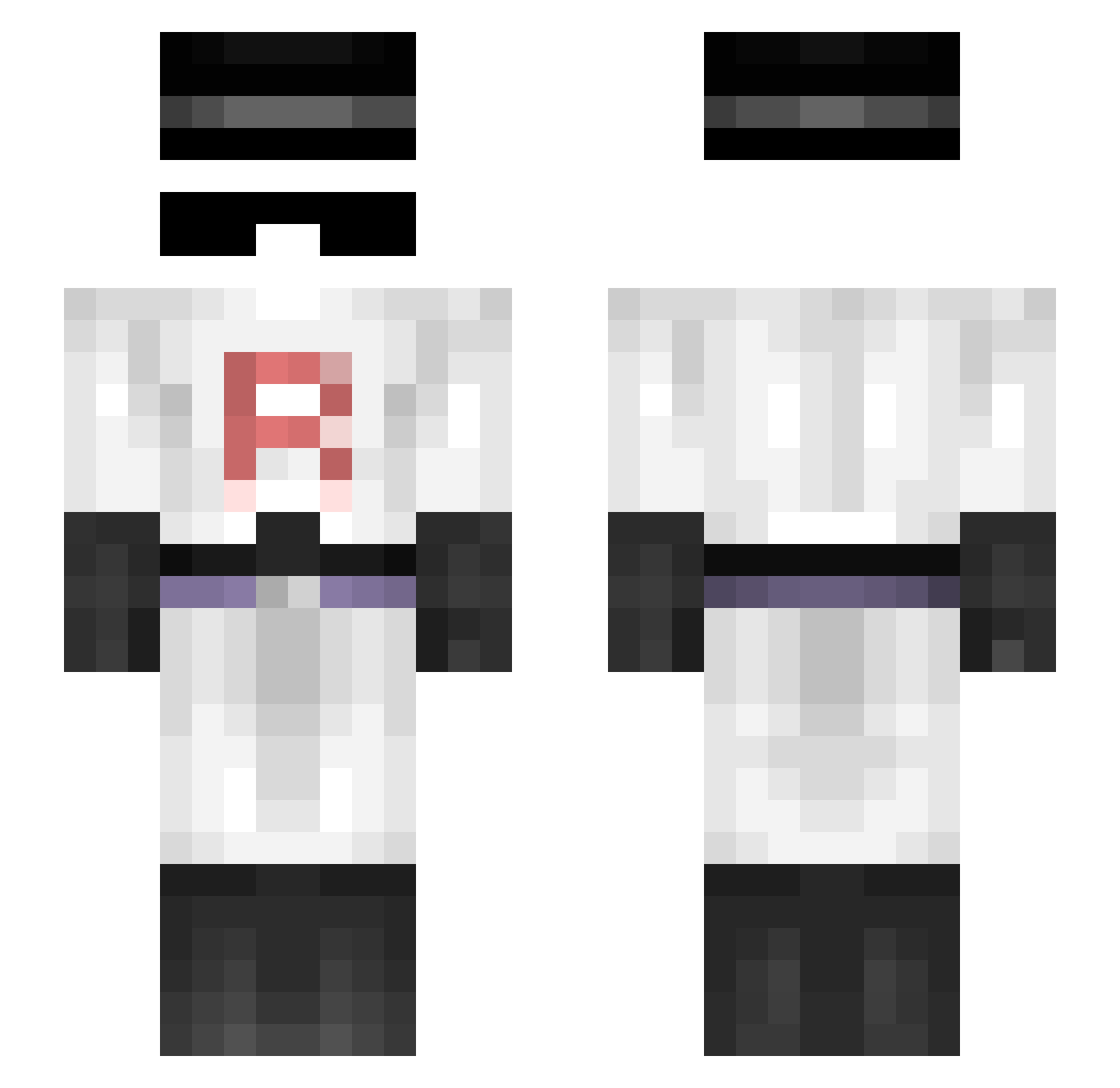 jahdeeen Minecraft skin, front and back view