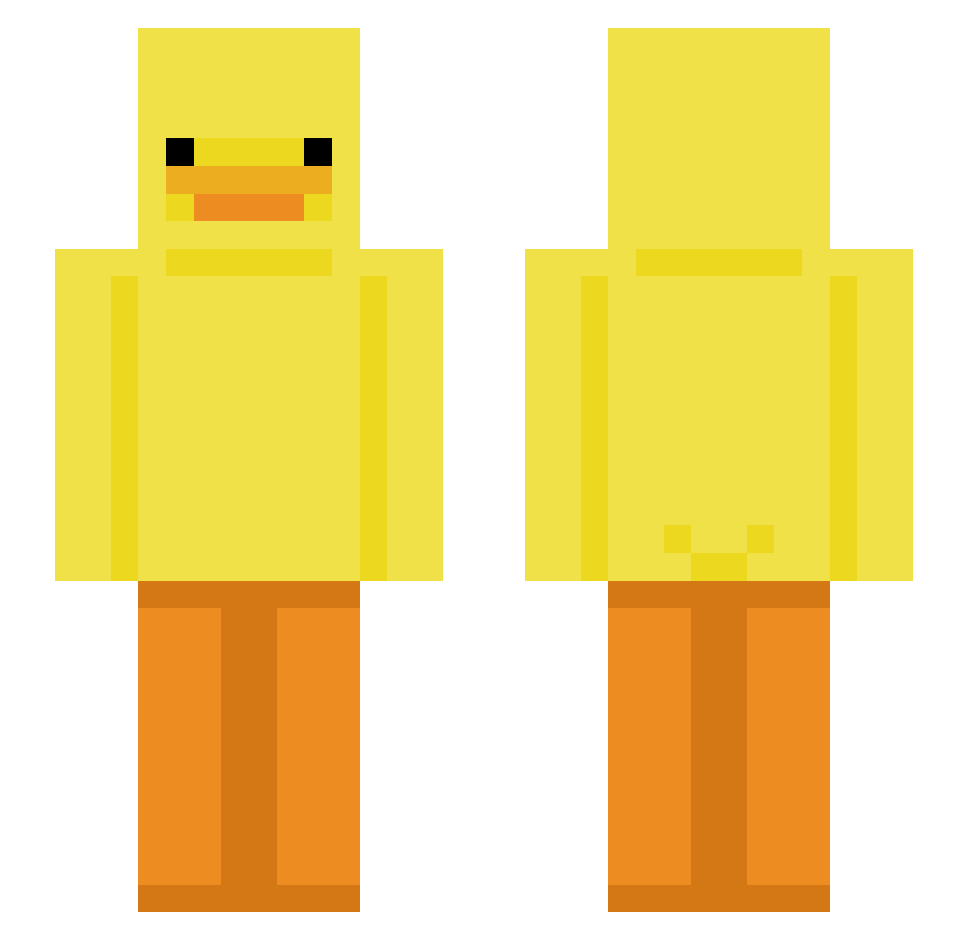 SighsforSolace Minecraft skin, front and back view