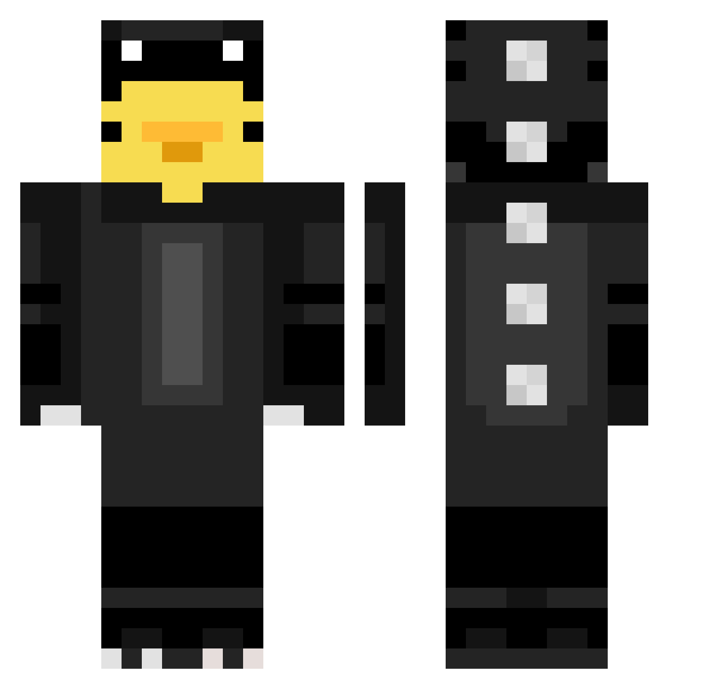 Duc_Bill123 Minecraft skin, front and back view