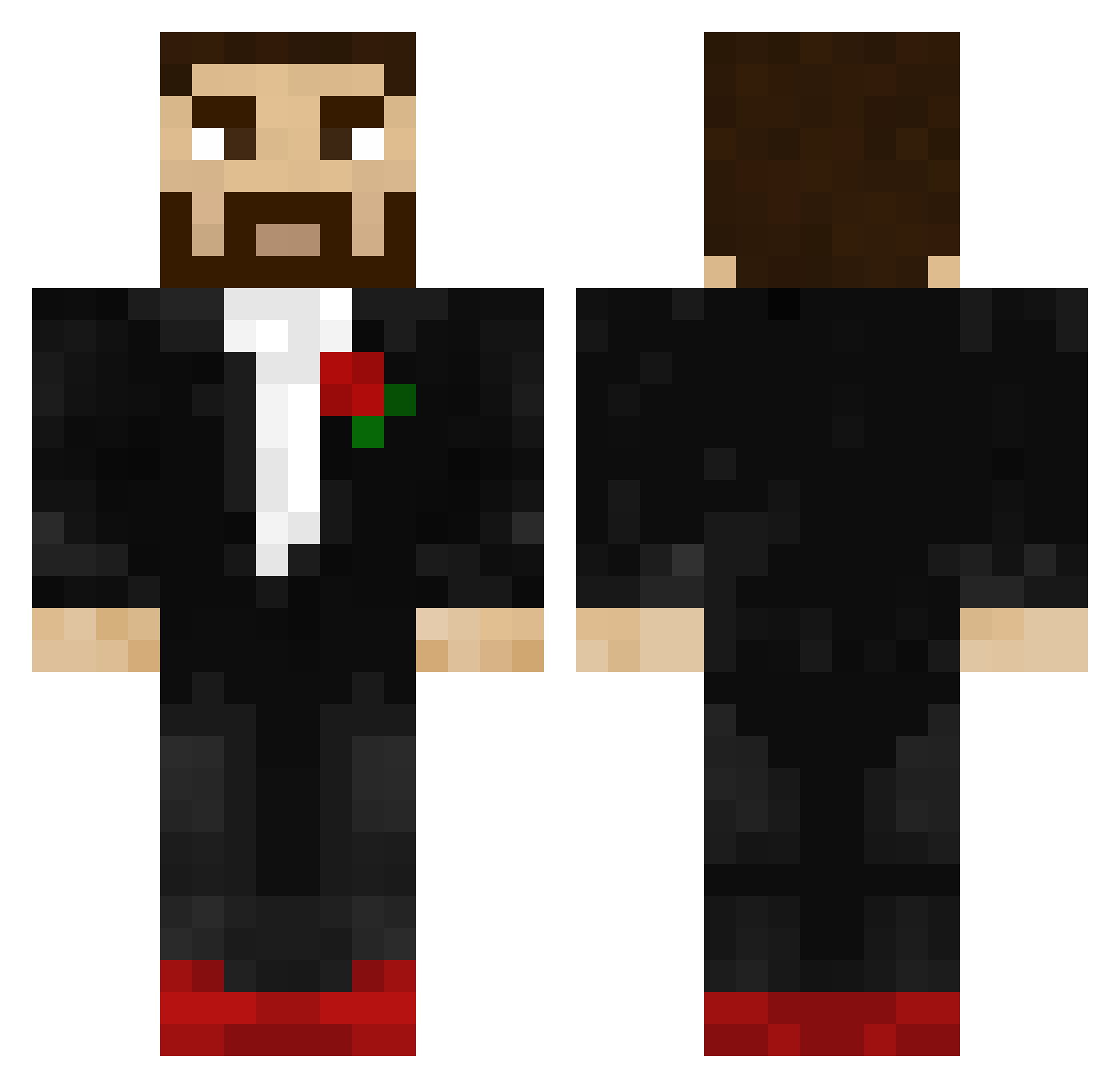 llxxs17 Minecraft skin, front and back view