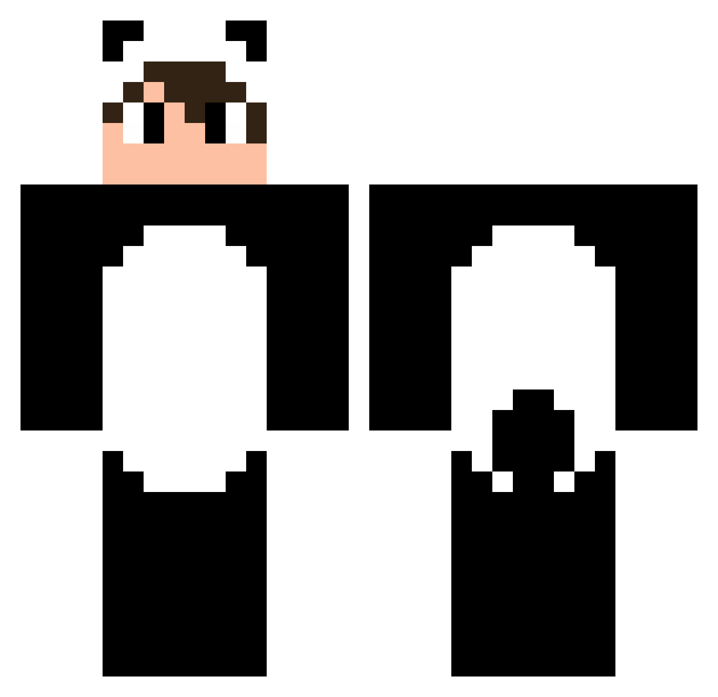 oViniVini Minecraft skin, front and back view