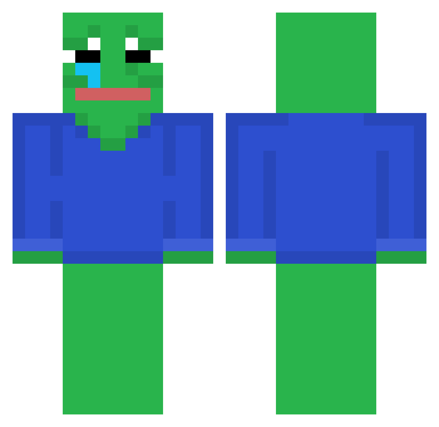 s_Lenar Minecraft skin, front and back view