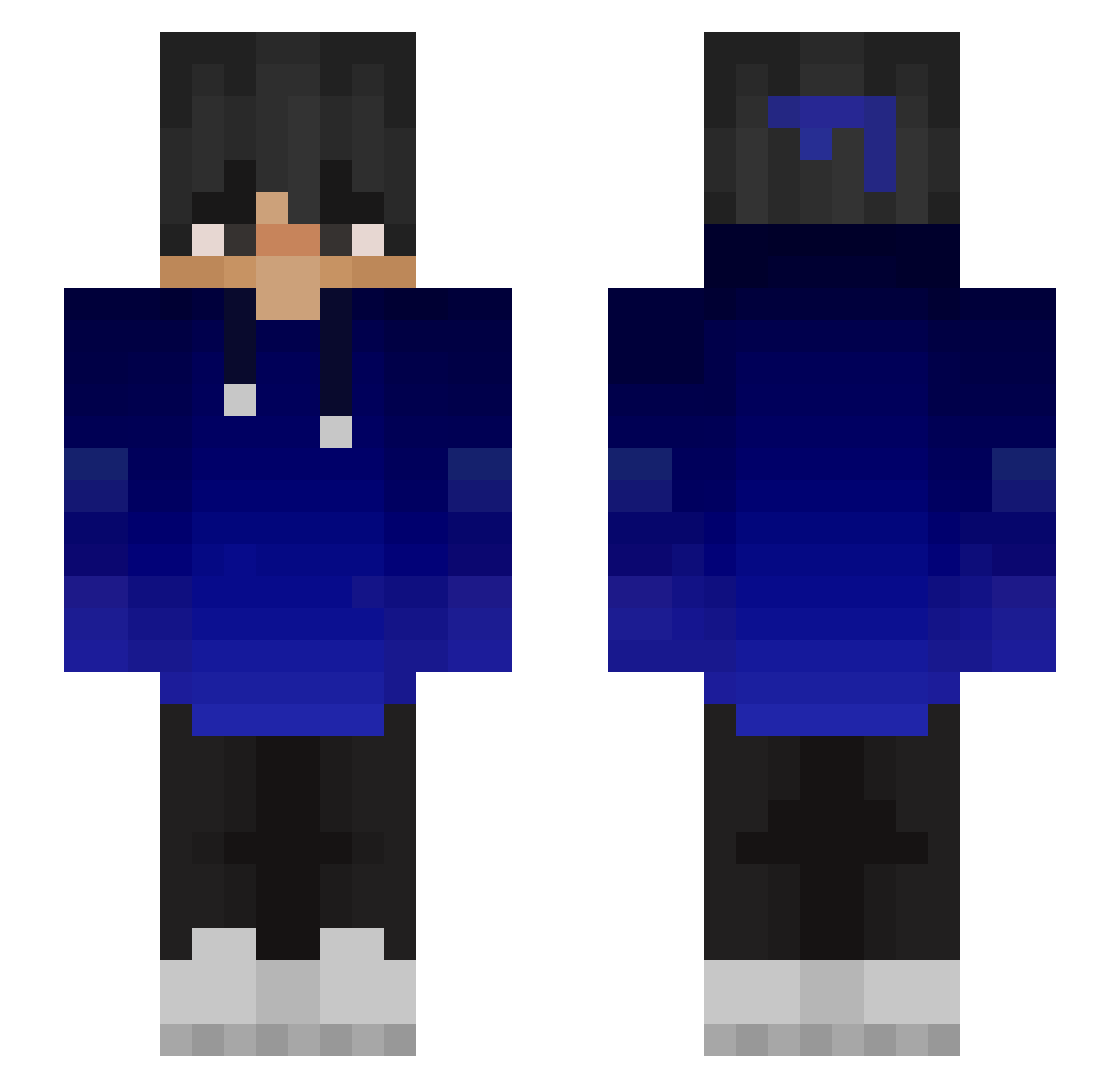 DerCookieReis Minecraft skin, front and back view