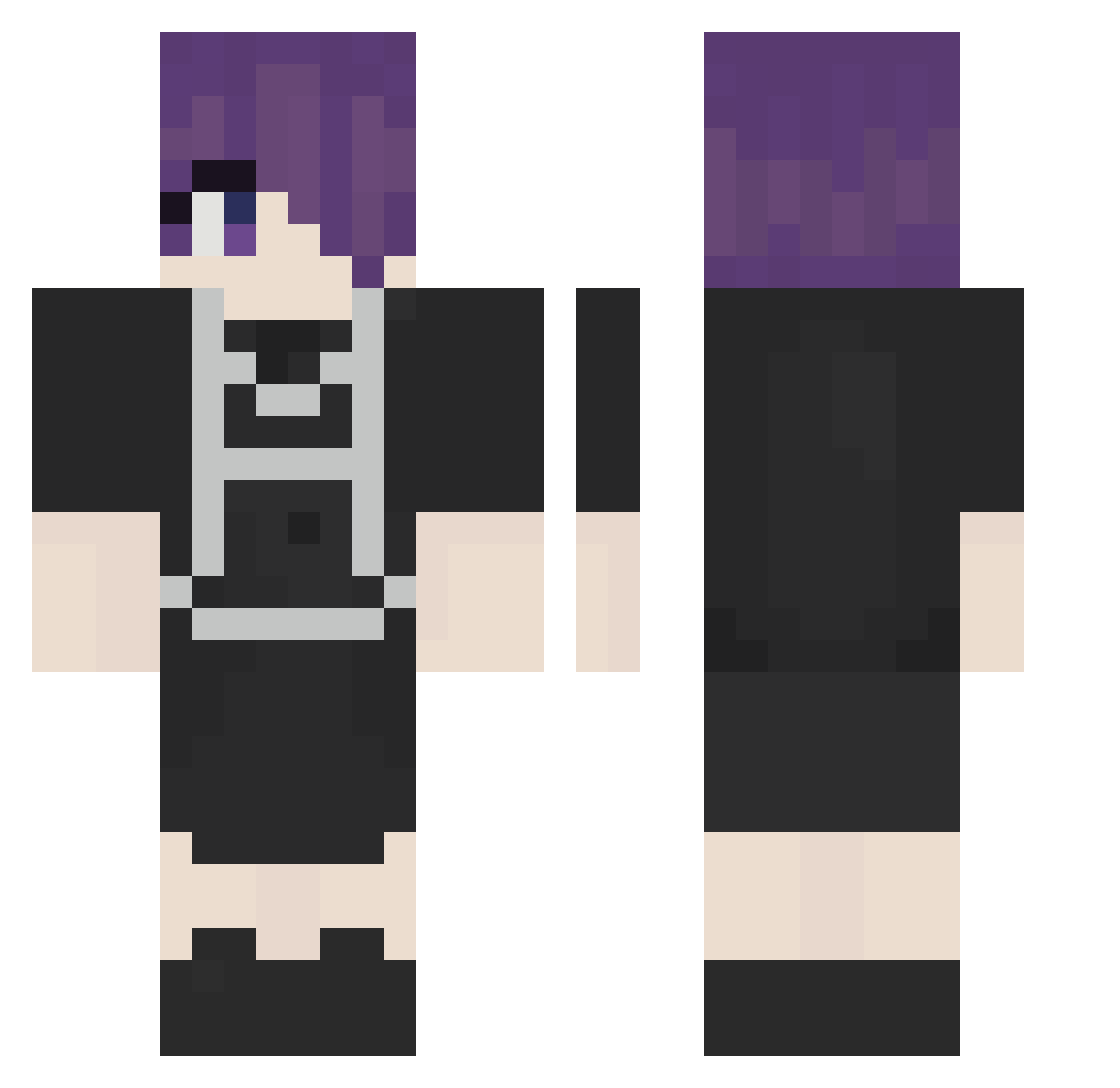 Connout Minecraft skin, front and back view