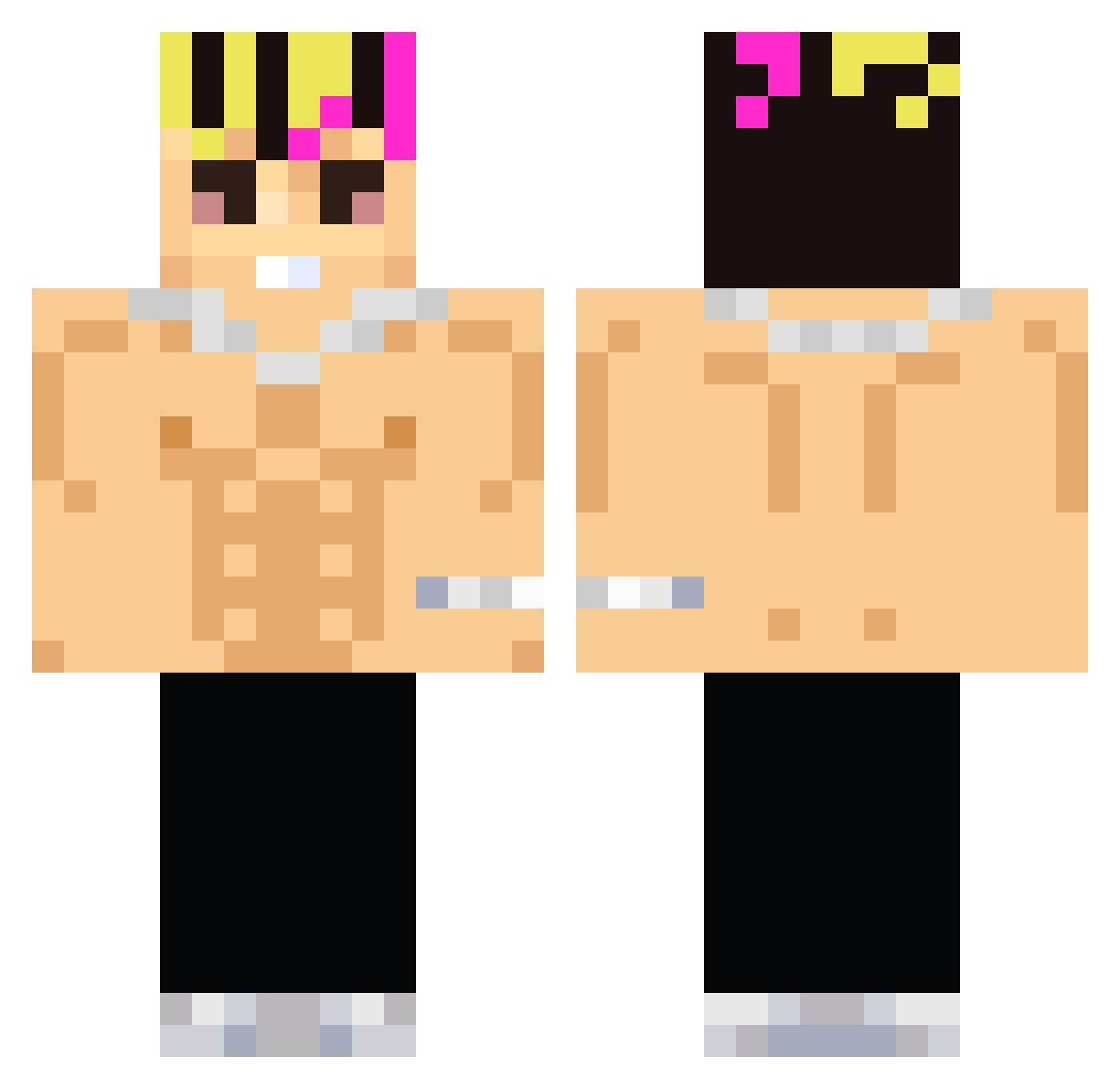 aaronvlm Minecraft skin, front and back view