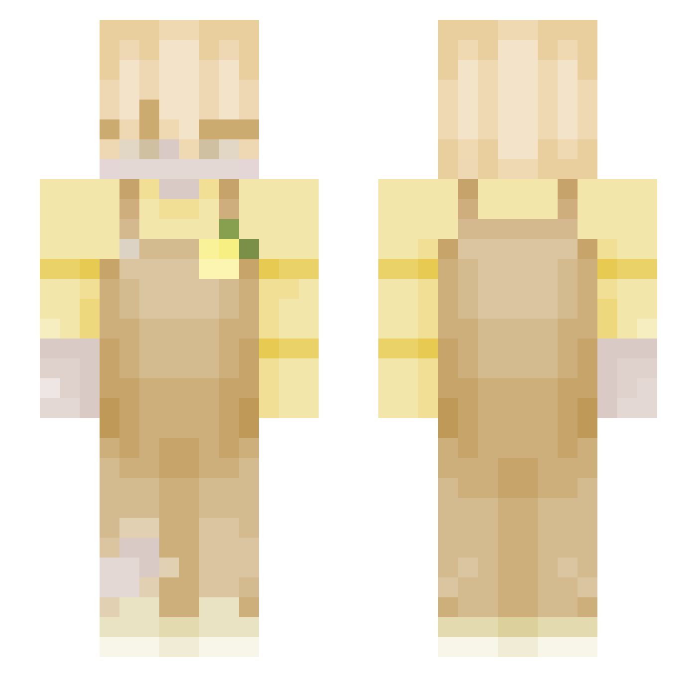 Lemonpibe Minecraft skin, front and back view