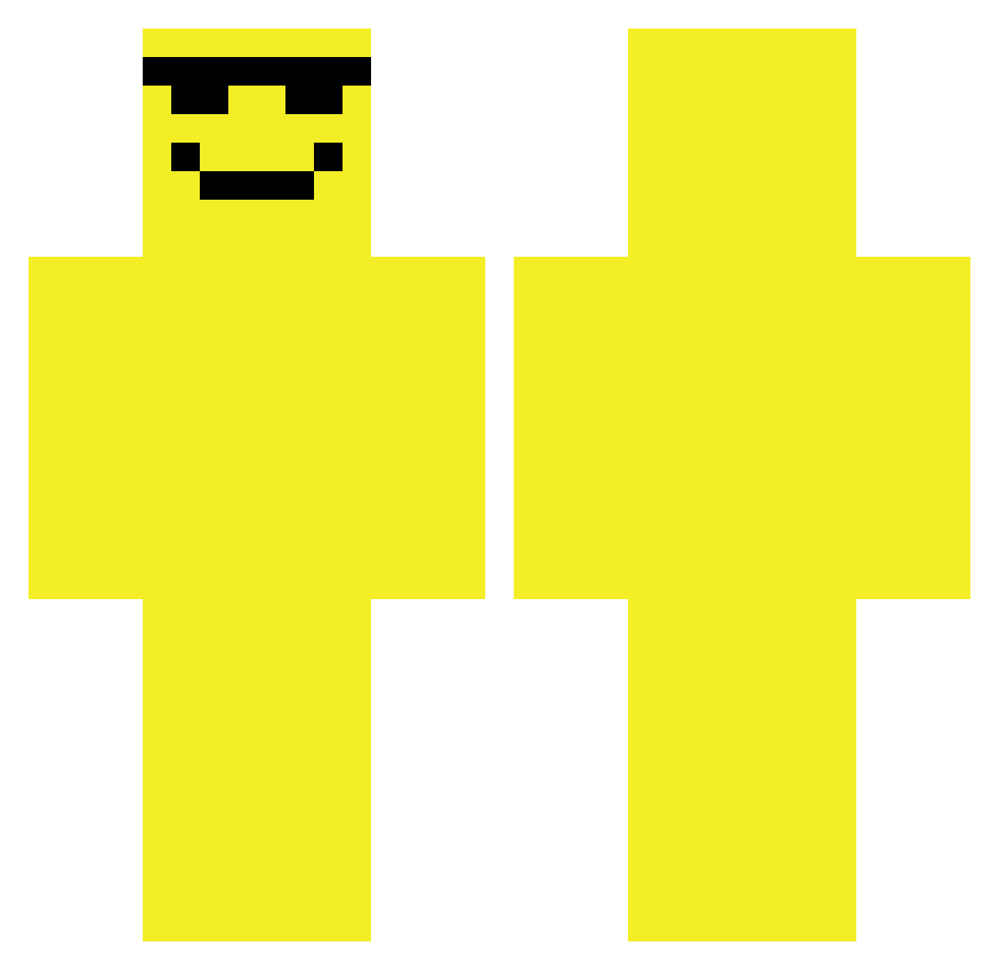 Claviceps Minecraft skin, front and back view