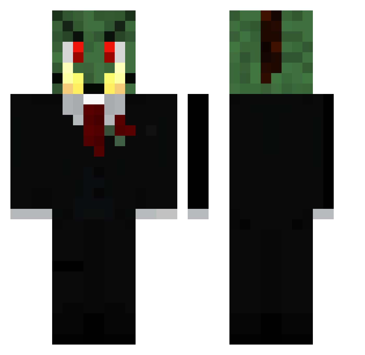 ghiaccio12345 Minecraft skin, front and back view