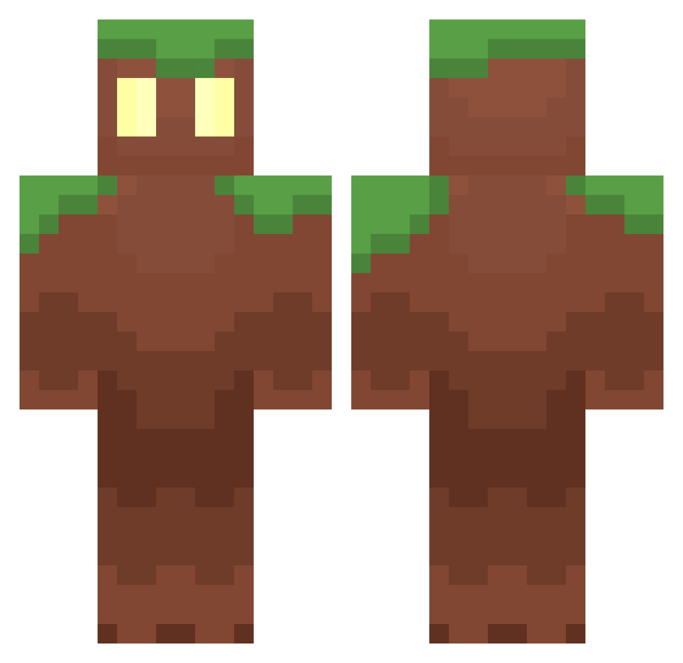 Swirlingshark Minecraft skin, front and back view