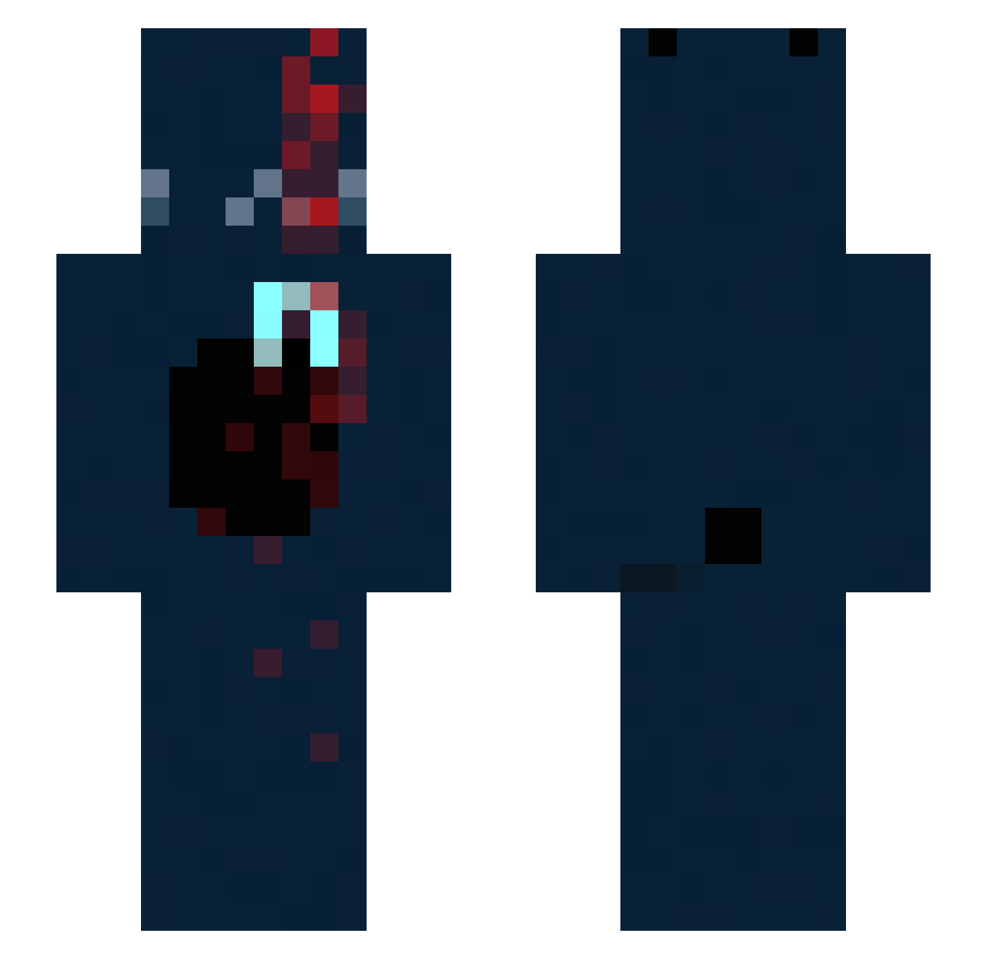 97fx Minecraft skin, front and back view