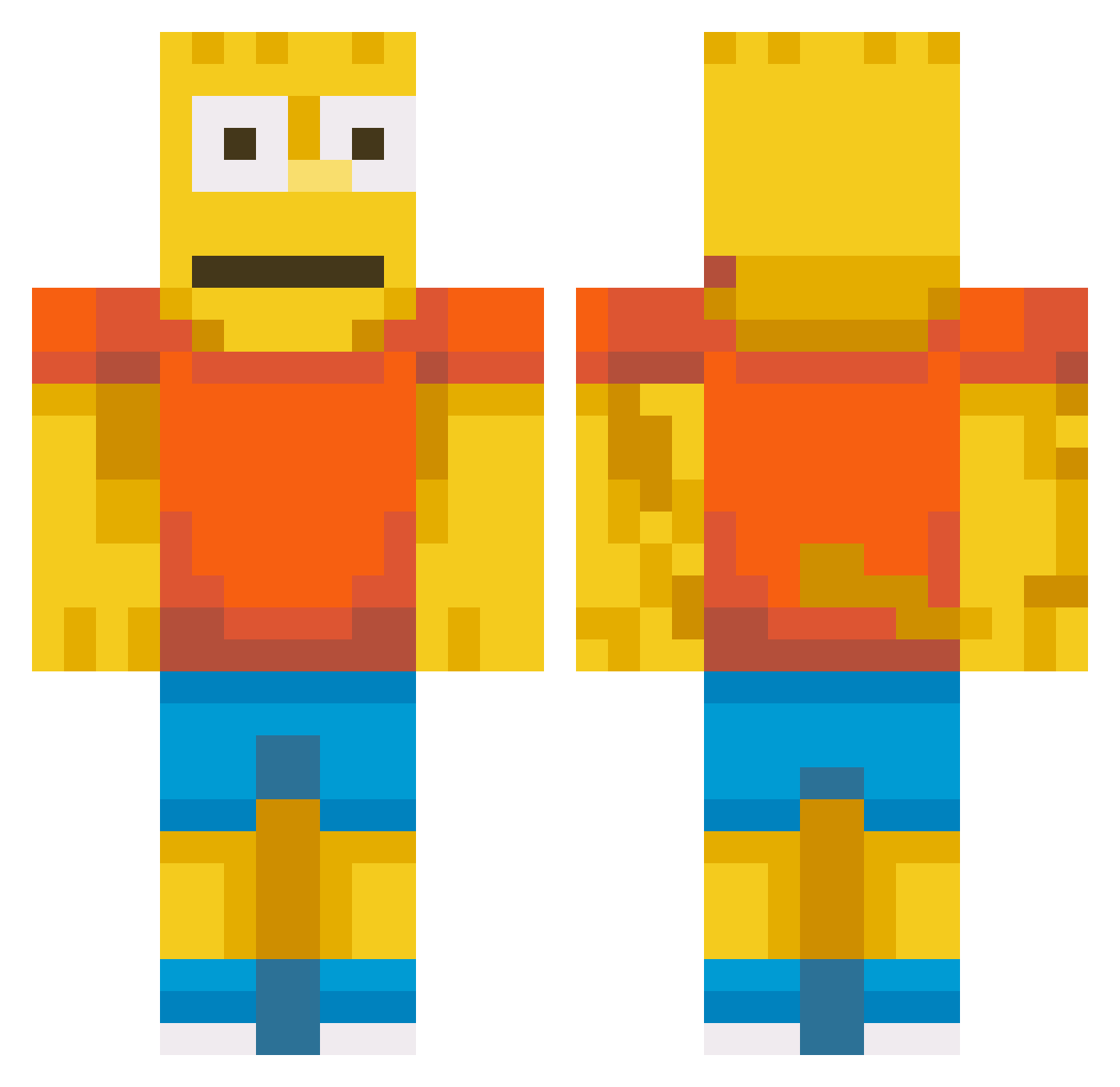 Directinho_ Minecraft skin, front and back view