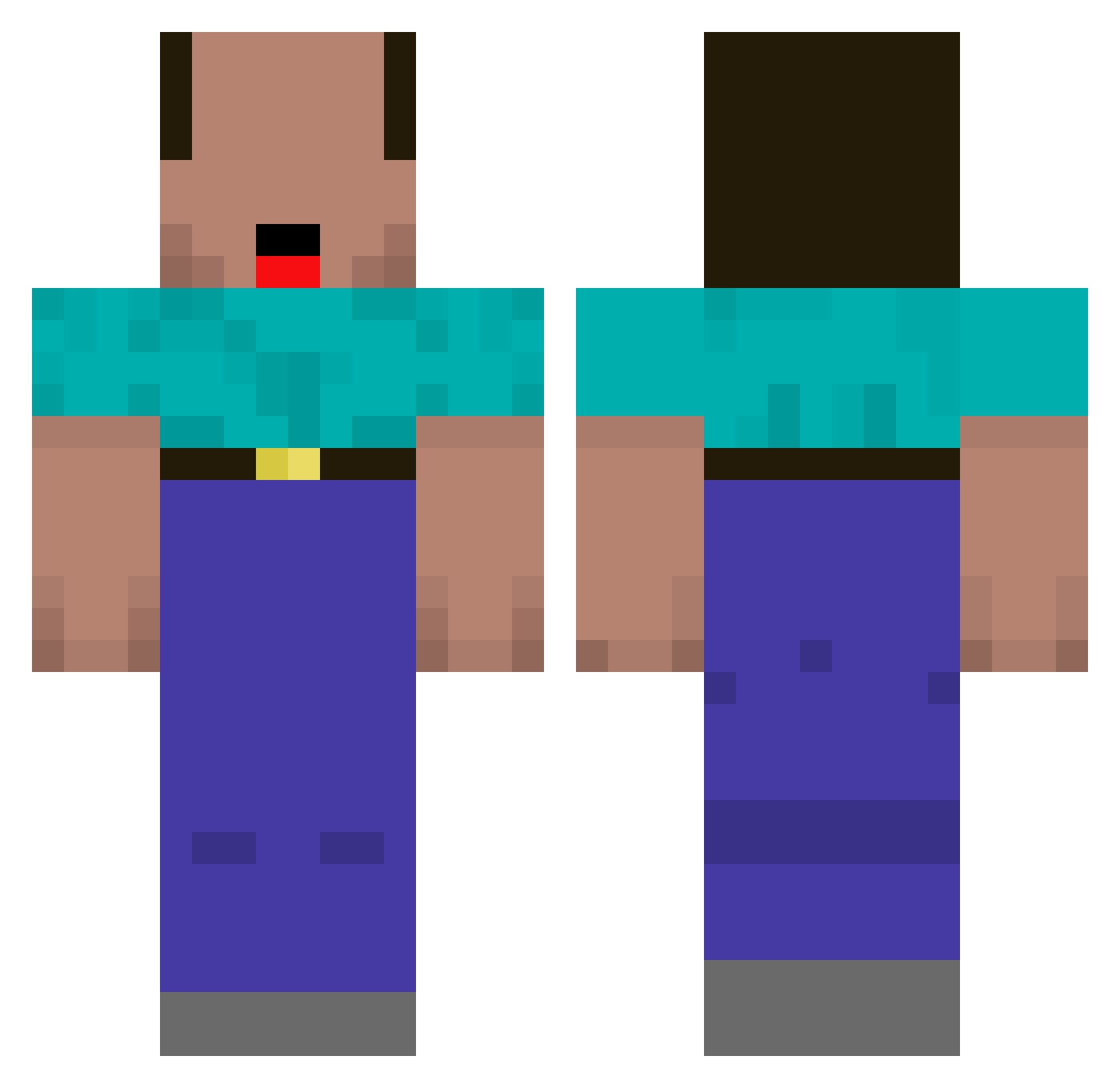 BusfahrerHelmut Minecraft skin, front and back view