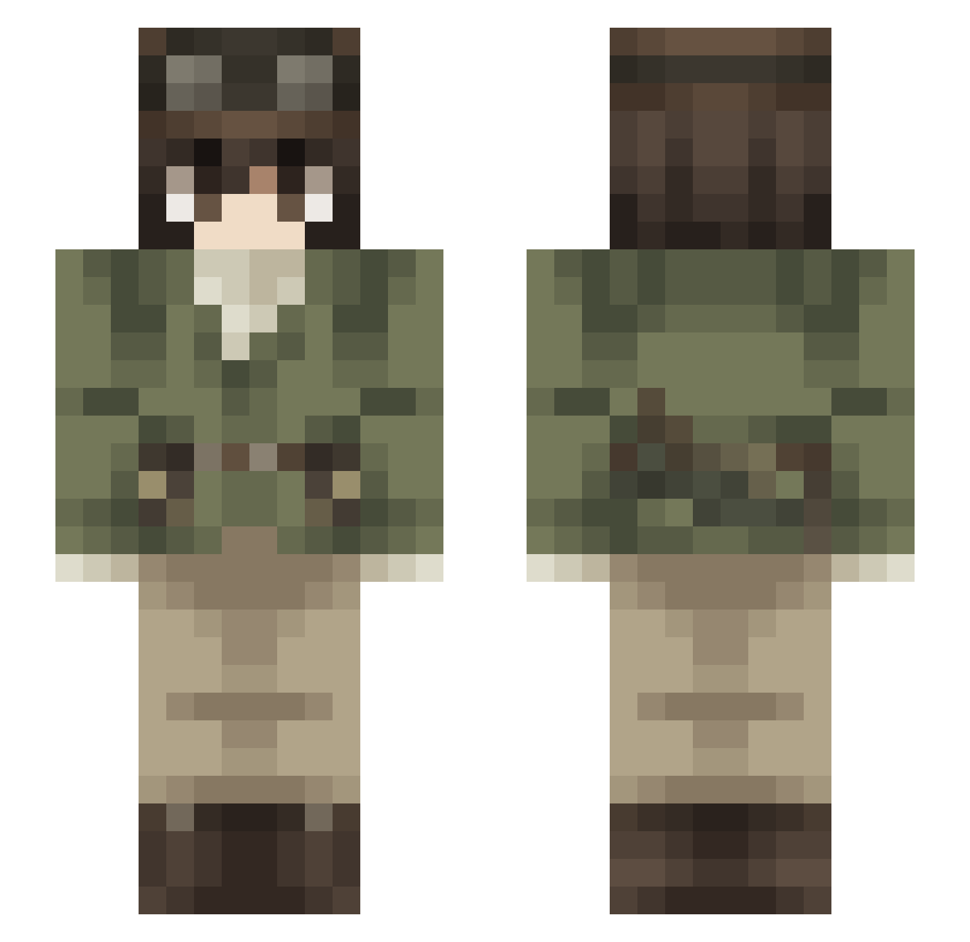 c4tgod Minecraft skin, front and back view