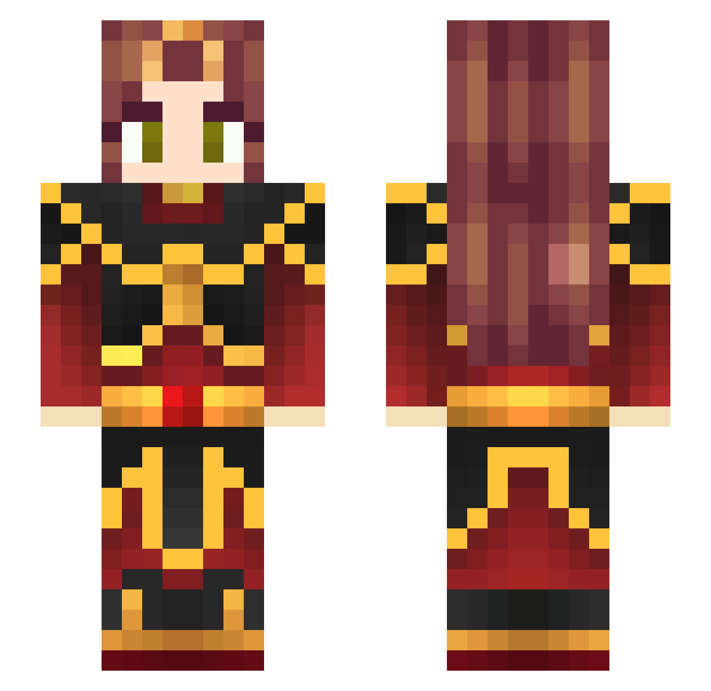 2Pi_ Minecraft skin, front and back view