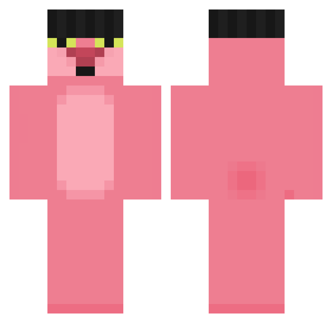 Bic_Camel Minecraft skin, front and back view