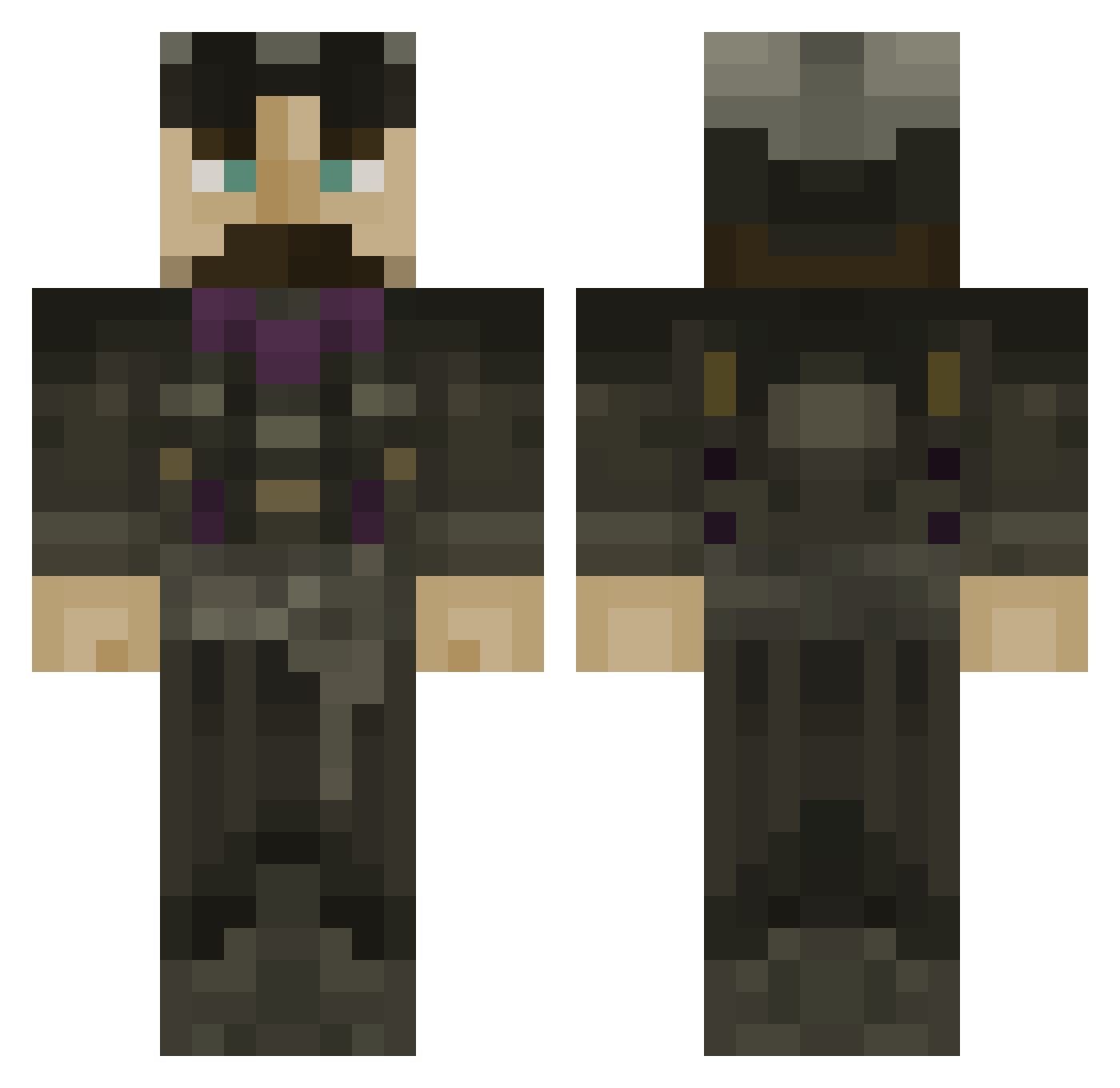Dark_Matter09 Minecraft skin, front and back view