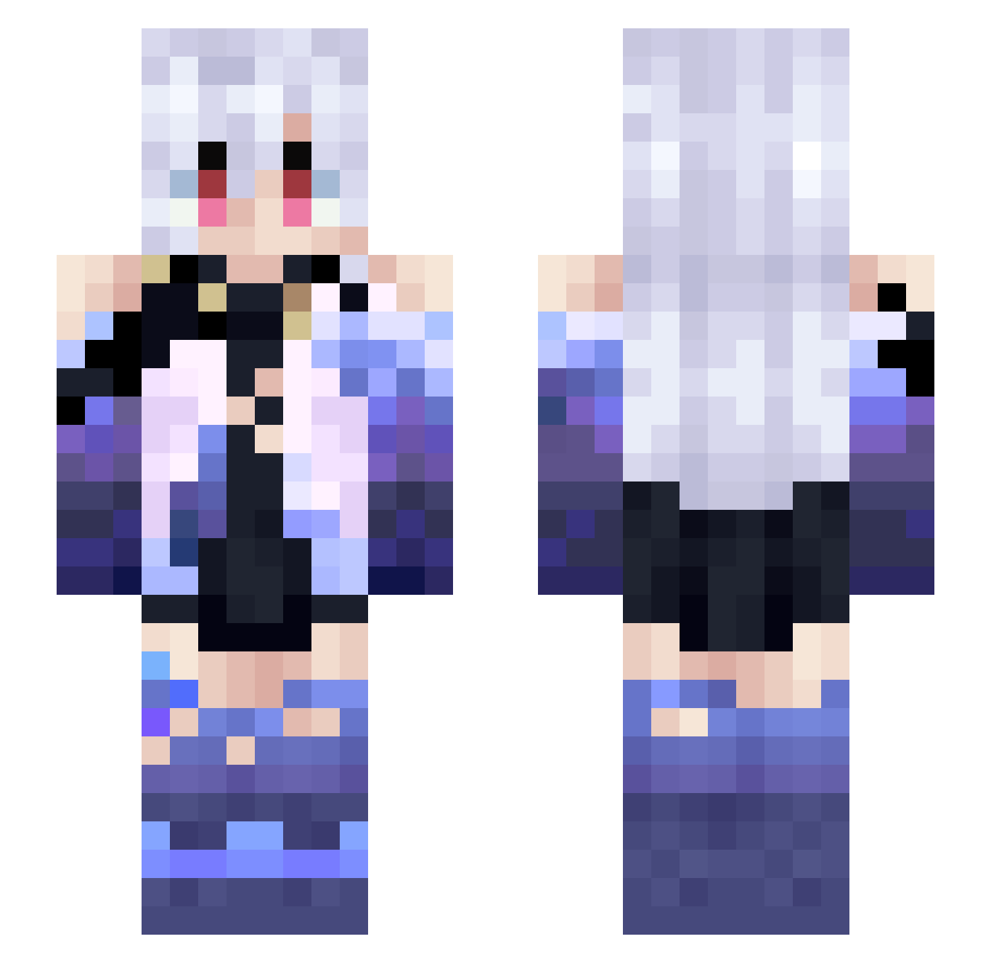 hero_max303 Minecraft skin, front and back view