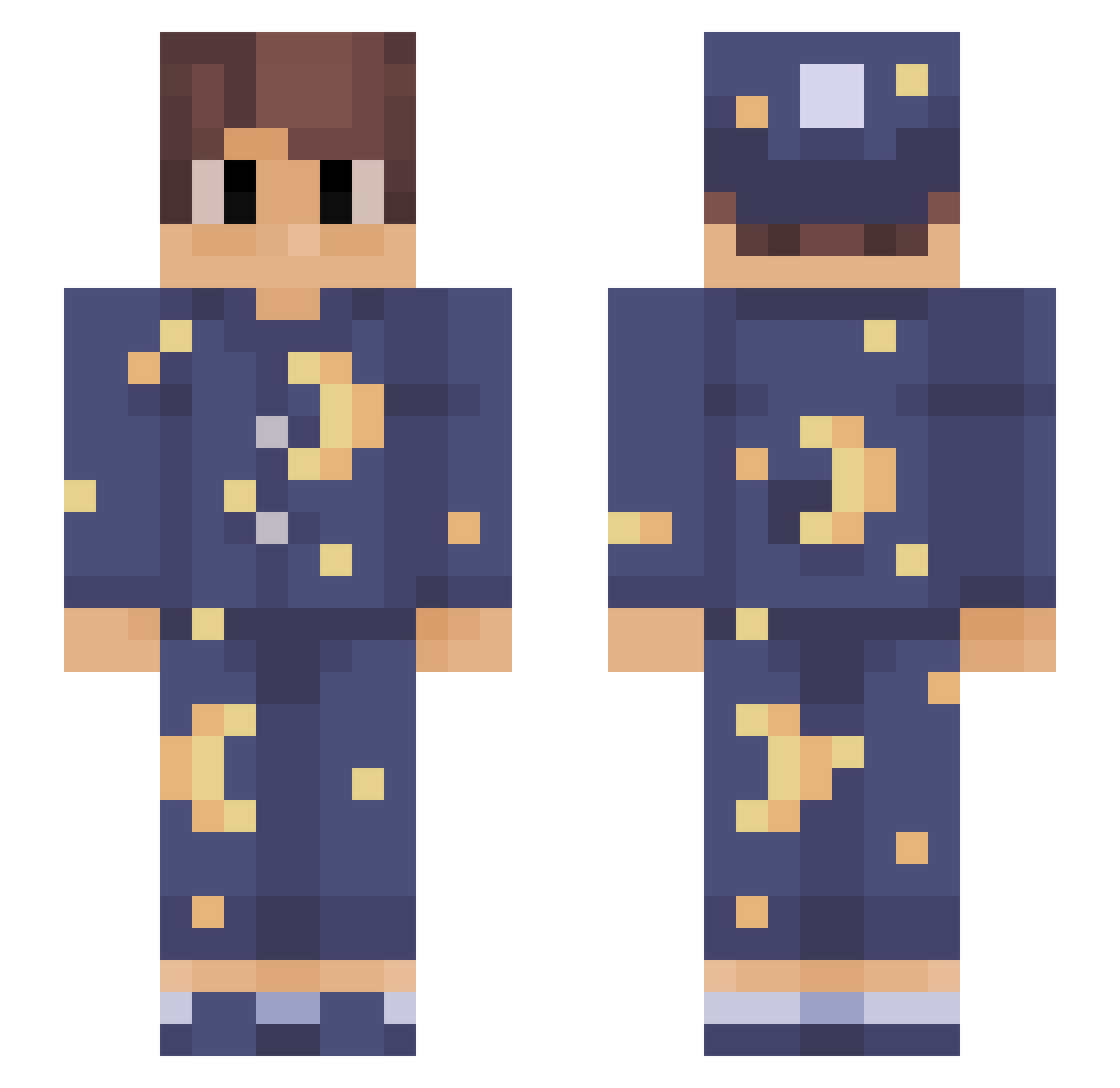 Lyposol Minecraft skin, front and back view