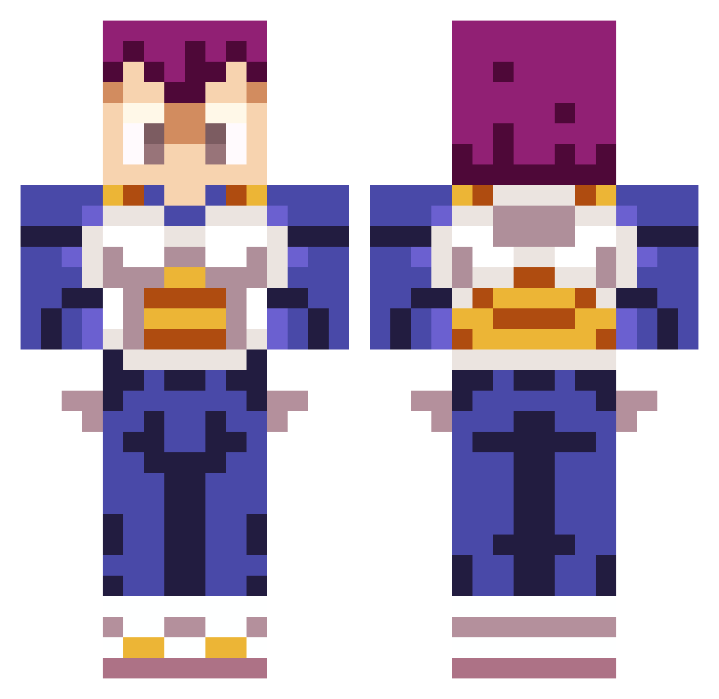 FreeGulagExpress Minecraft skin, front and back view