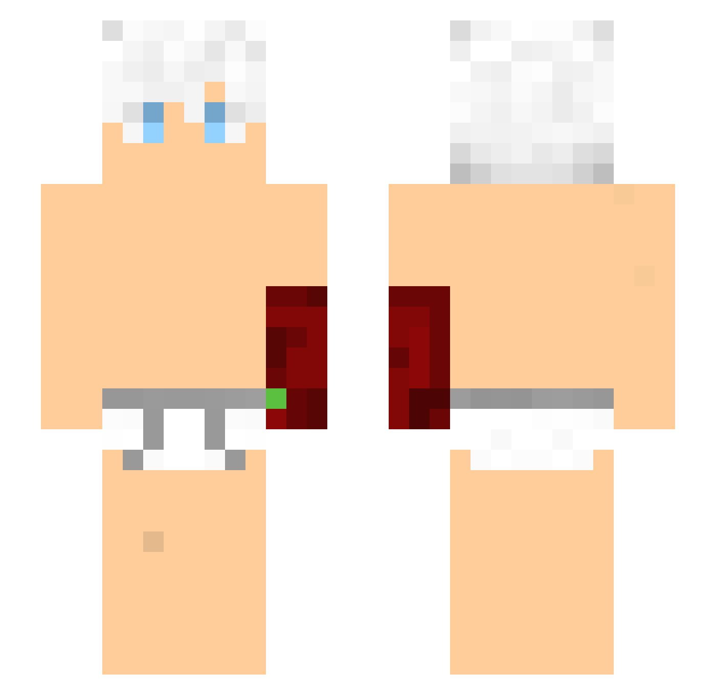 niuthq Minecraft skin, front and back view