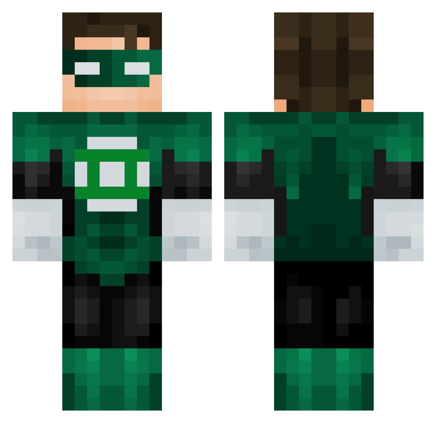 ewf0 Minecraft skin, front and back view