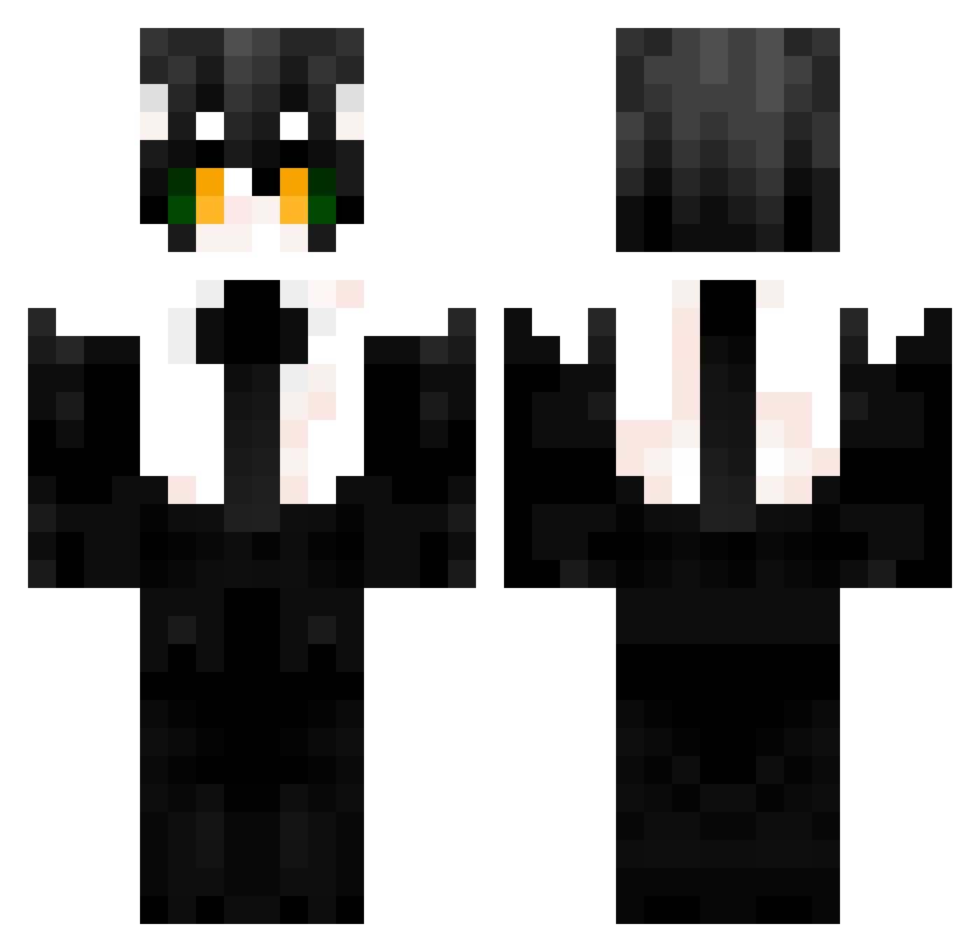 ToddsShipGods Minecraft skin, front and back view