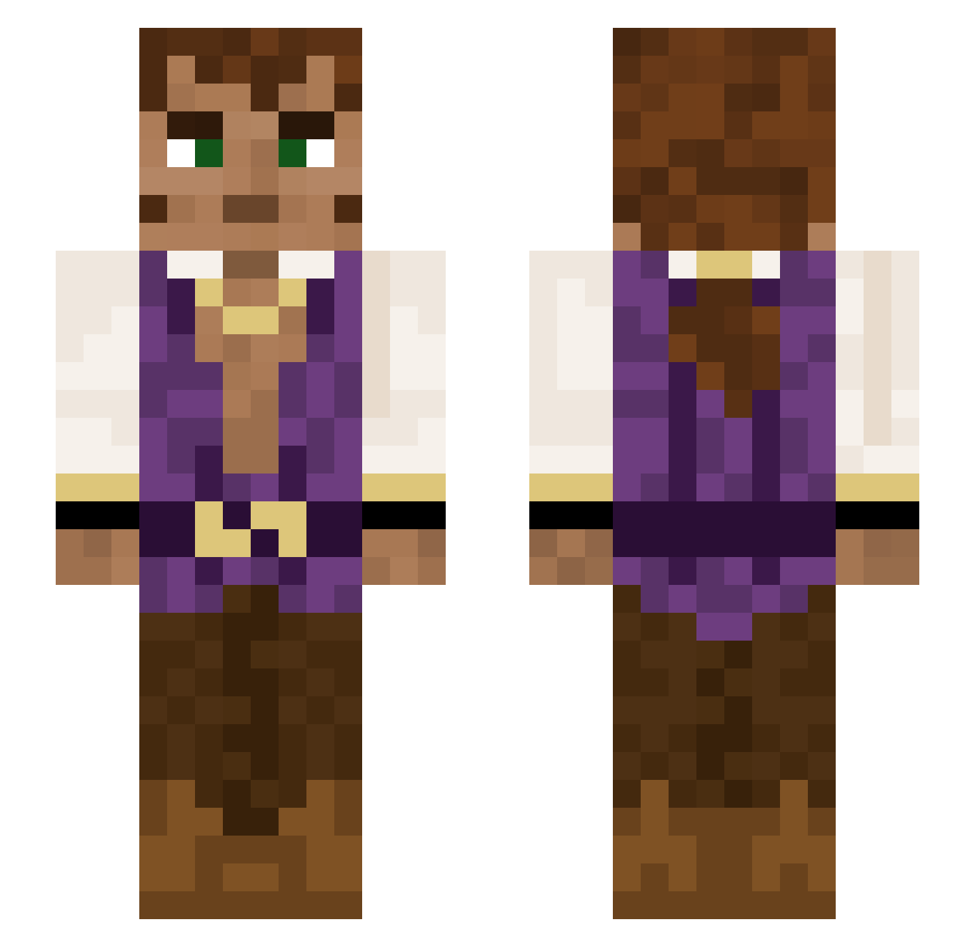 Troggy_Attractor Minecraft skin, front and back view