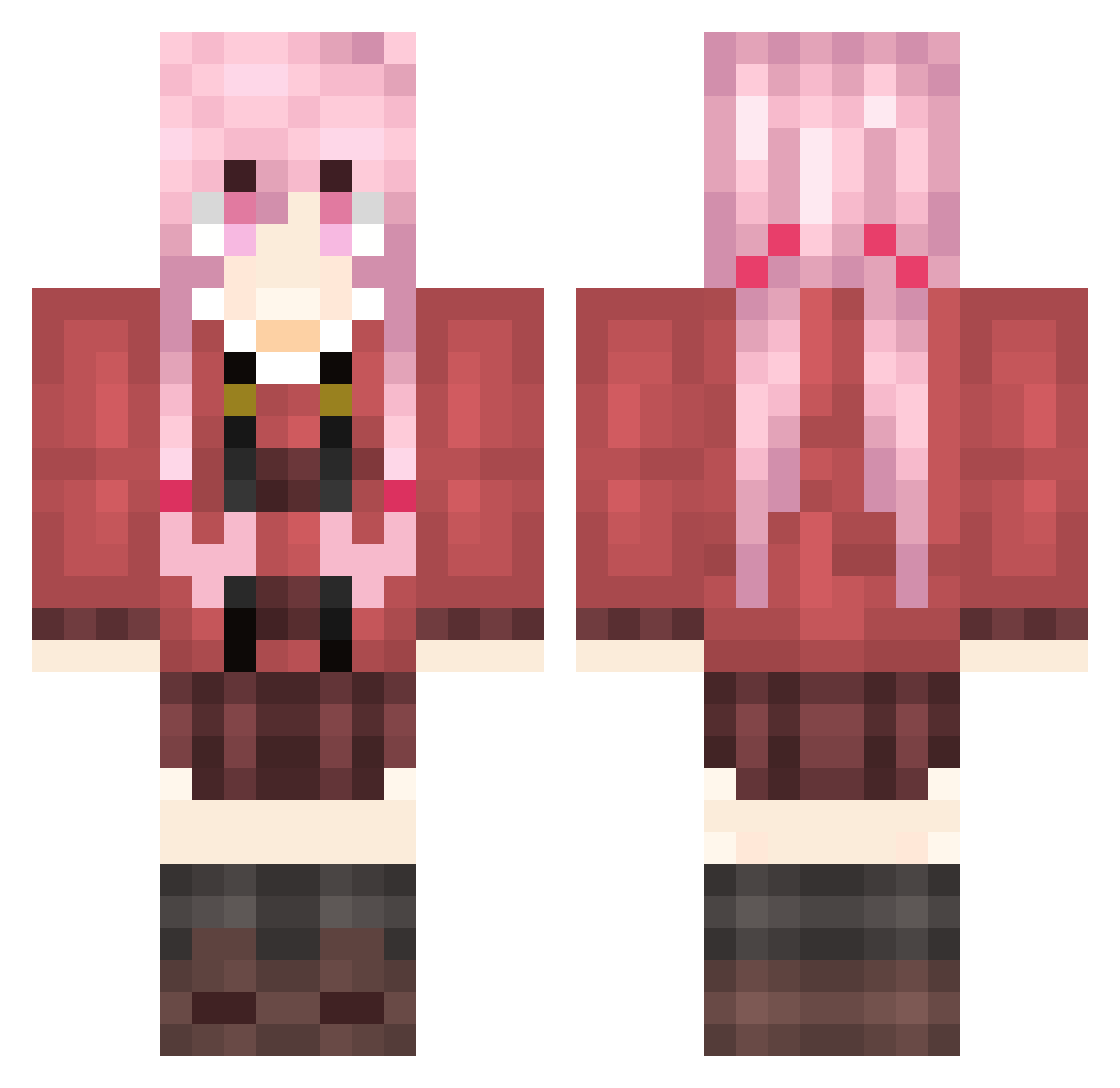 spiritofmcsg Minecraft skin, front and back view