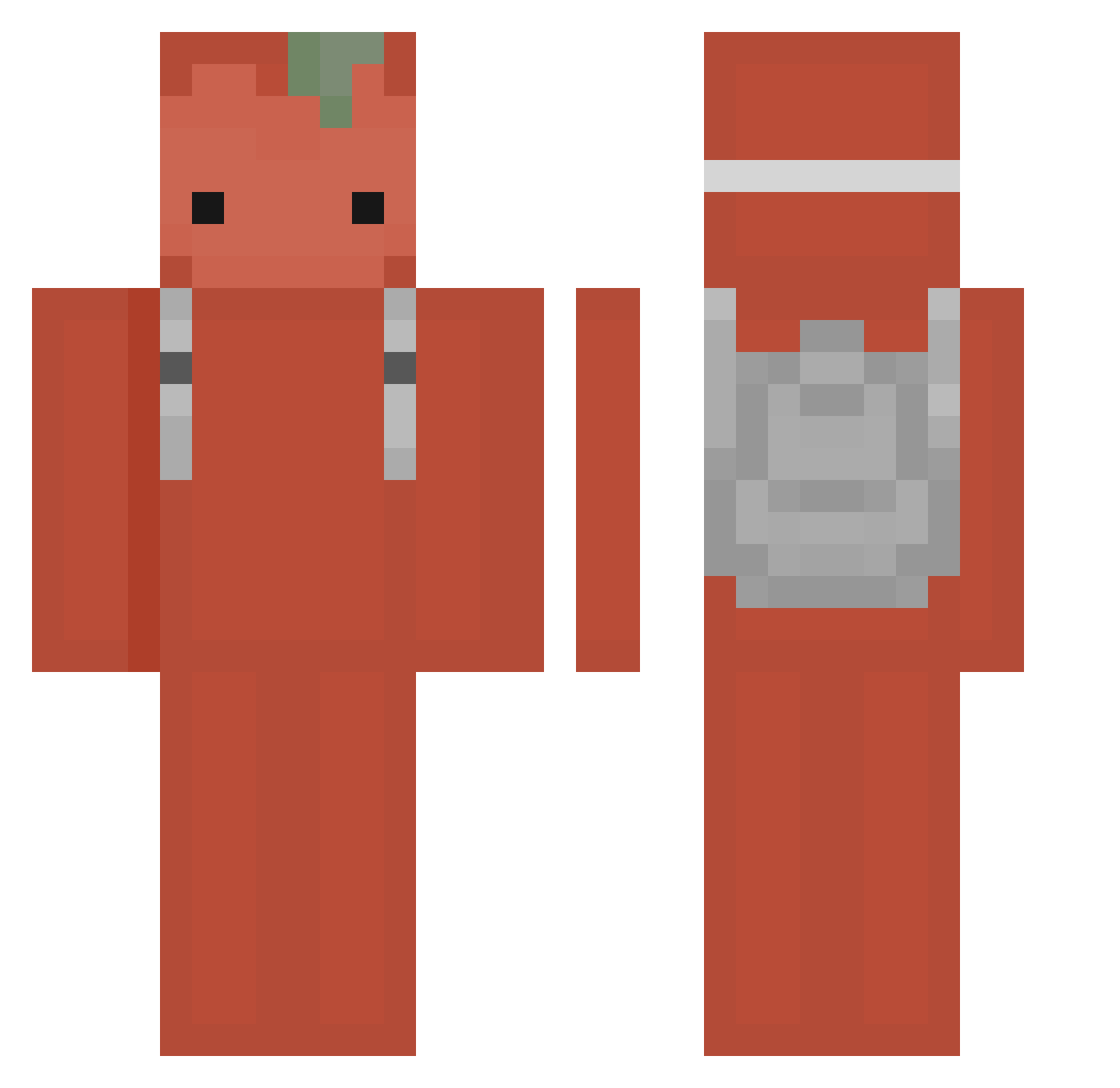 askebk Minecraft skin, front and back view