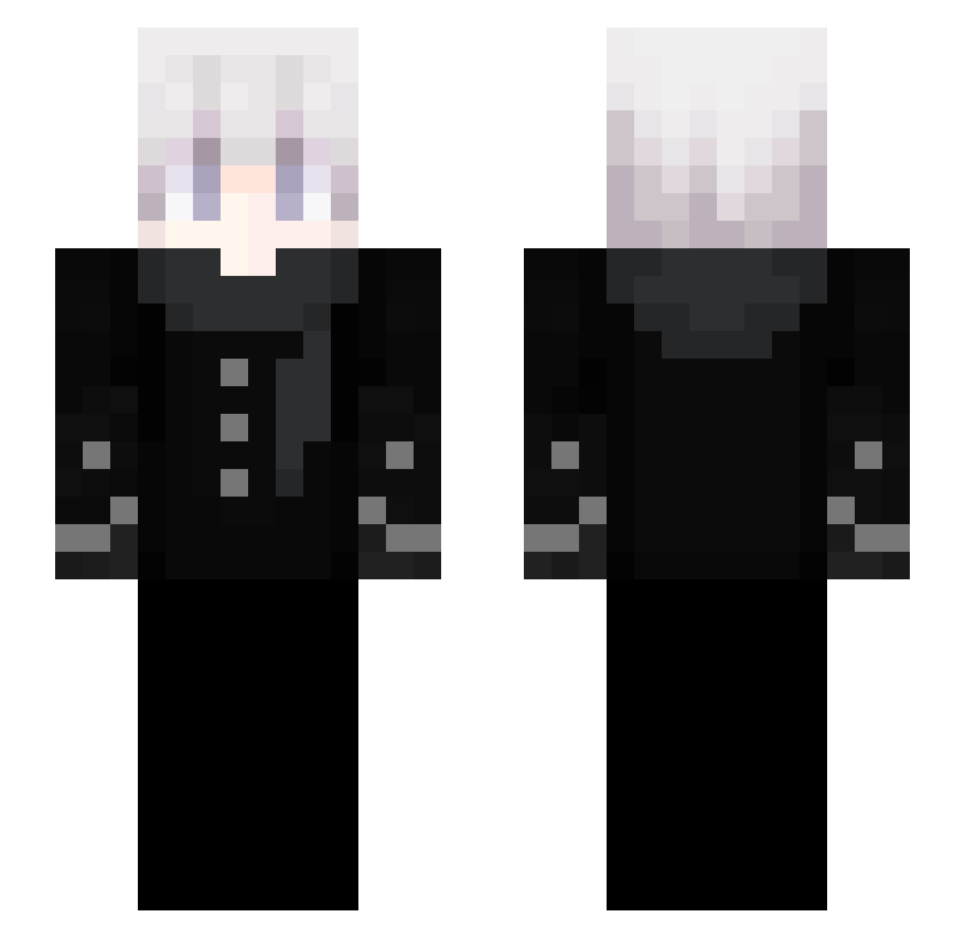 Tae_oni Minecraft skin, front and back view