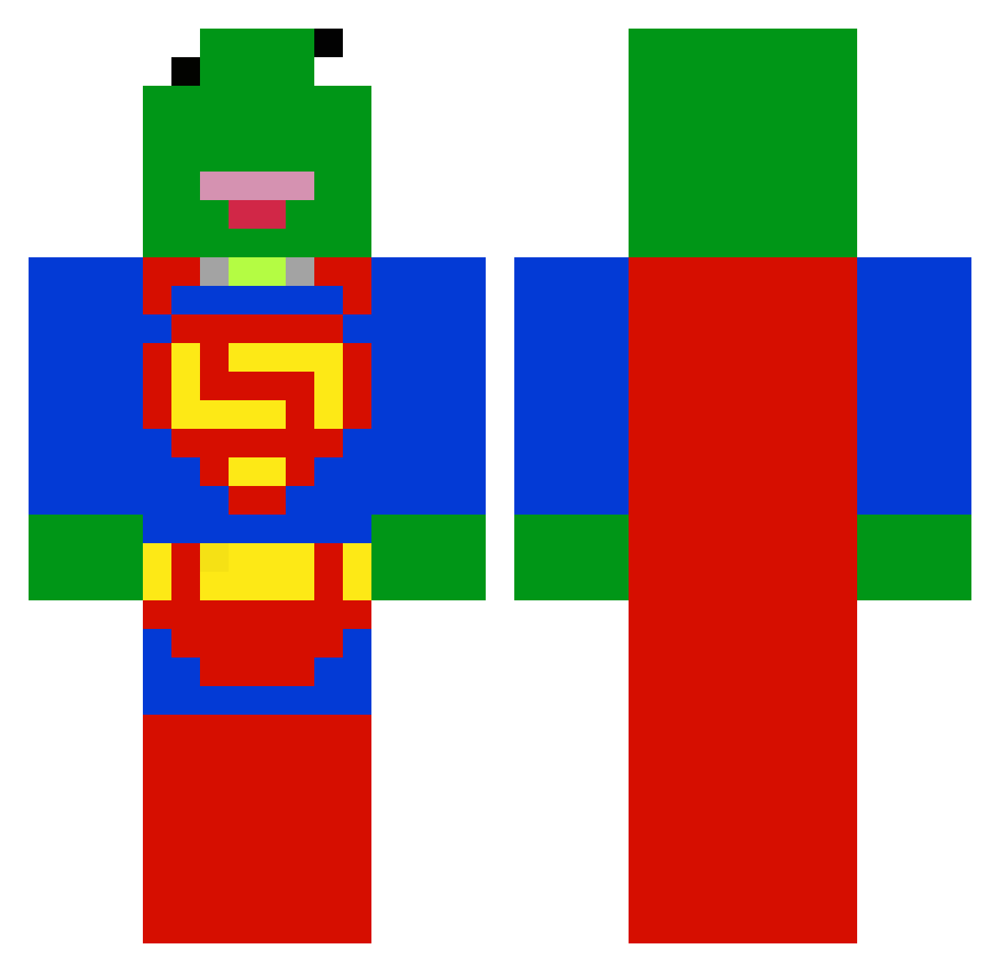 XStream_Julz Minecraft skin, front and back view